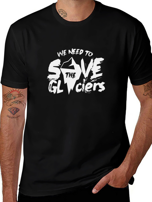 Save the Glaciers Graphic Tee - Black