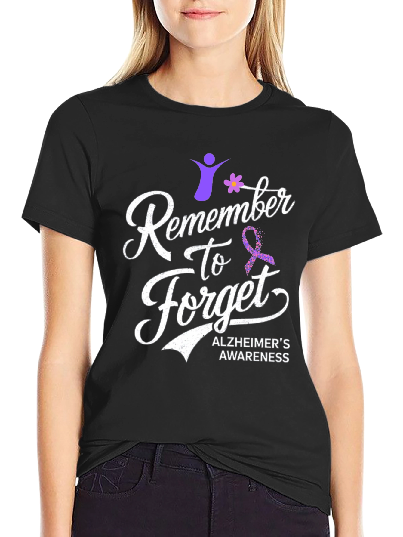 Alzheimers Awareness T-Shirt Remember To Forget