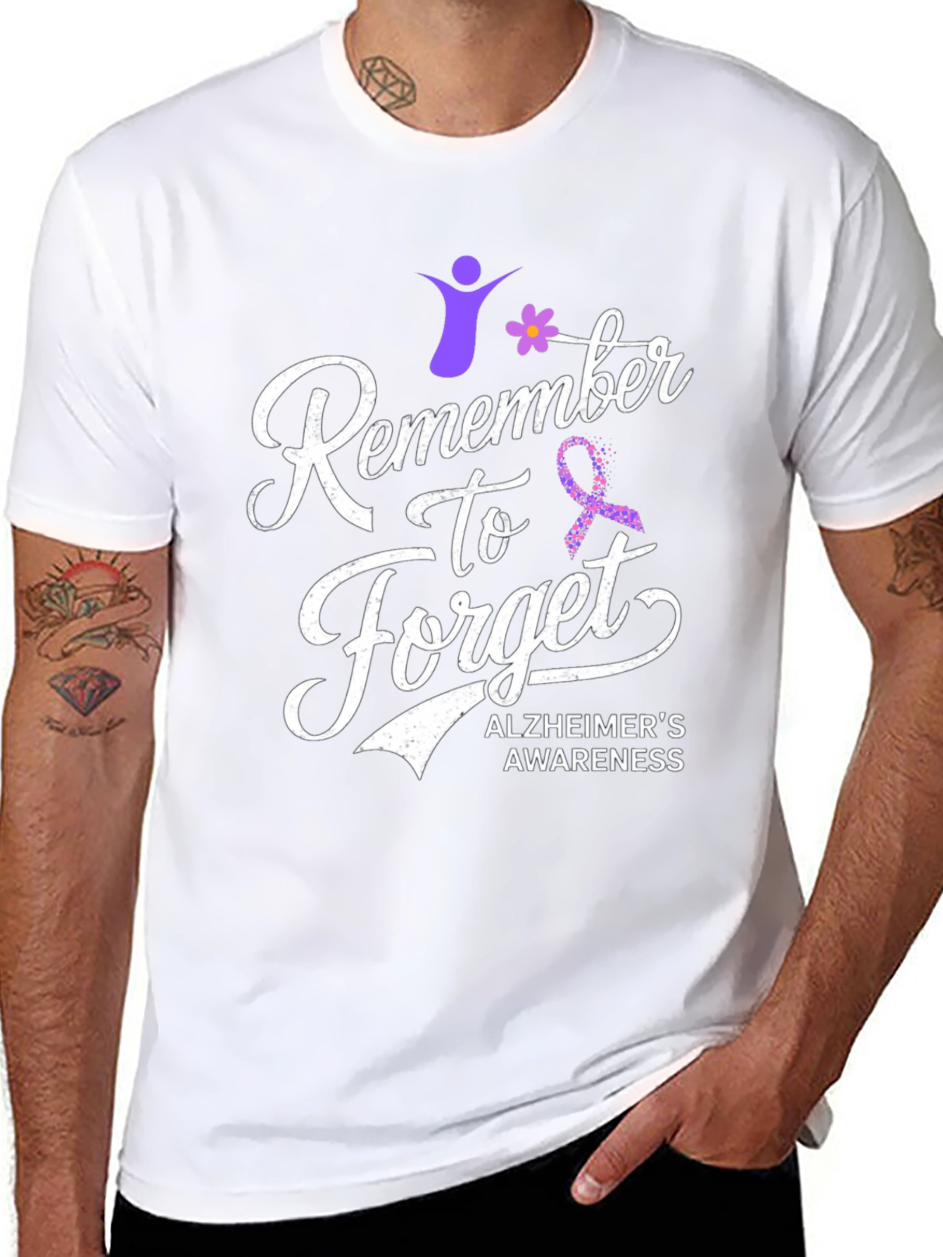 Alzheimers Awareness T-Shirt Remember To Forget
