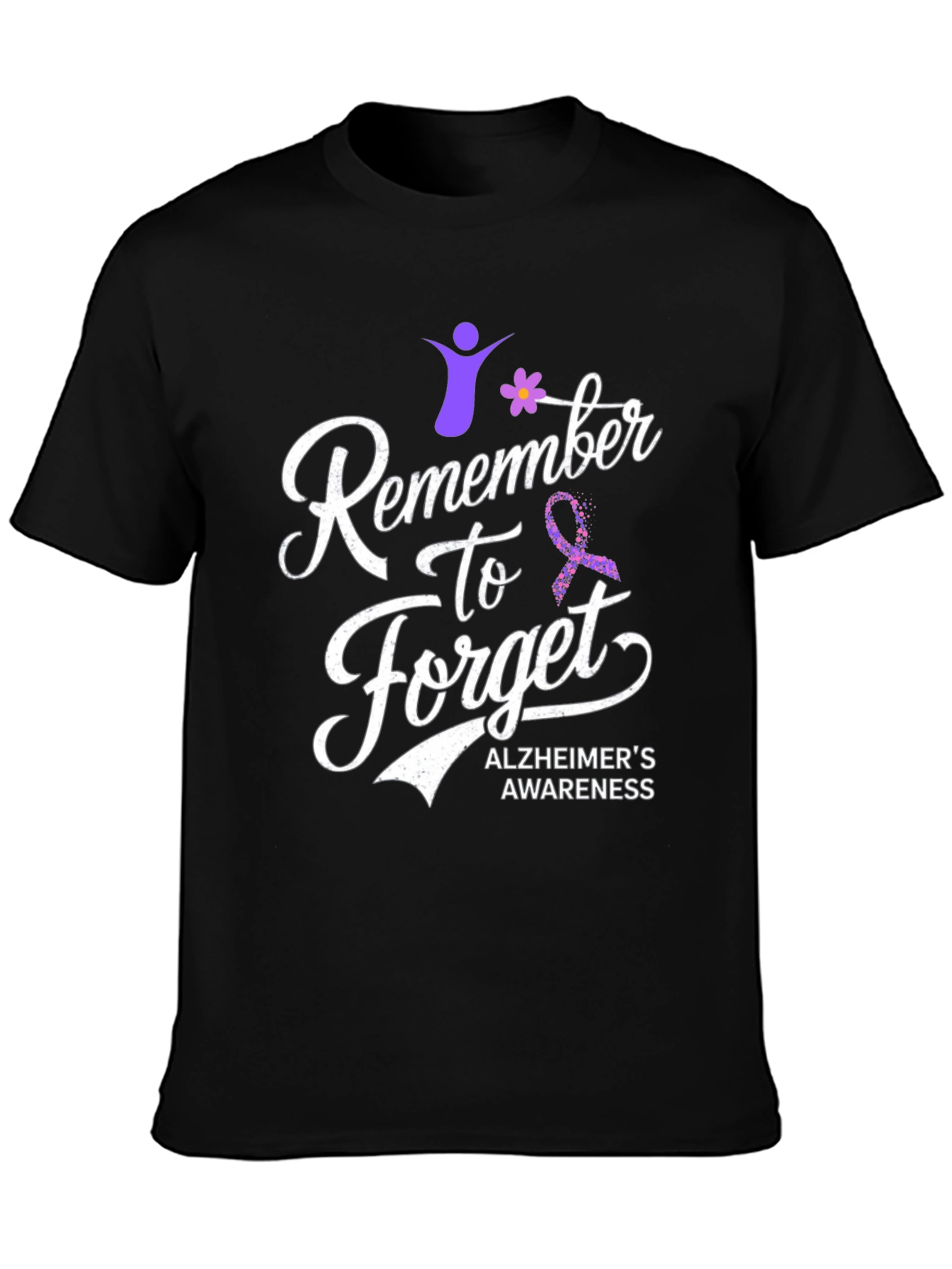 Alzheimers Awareness T-Shirt Remember To Forget
