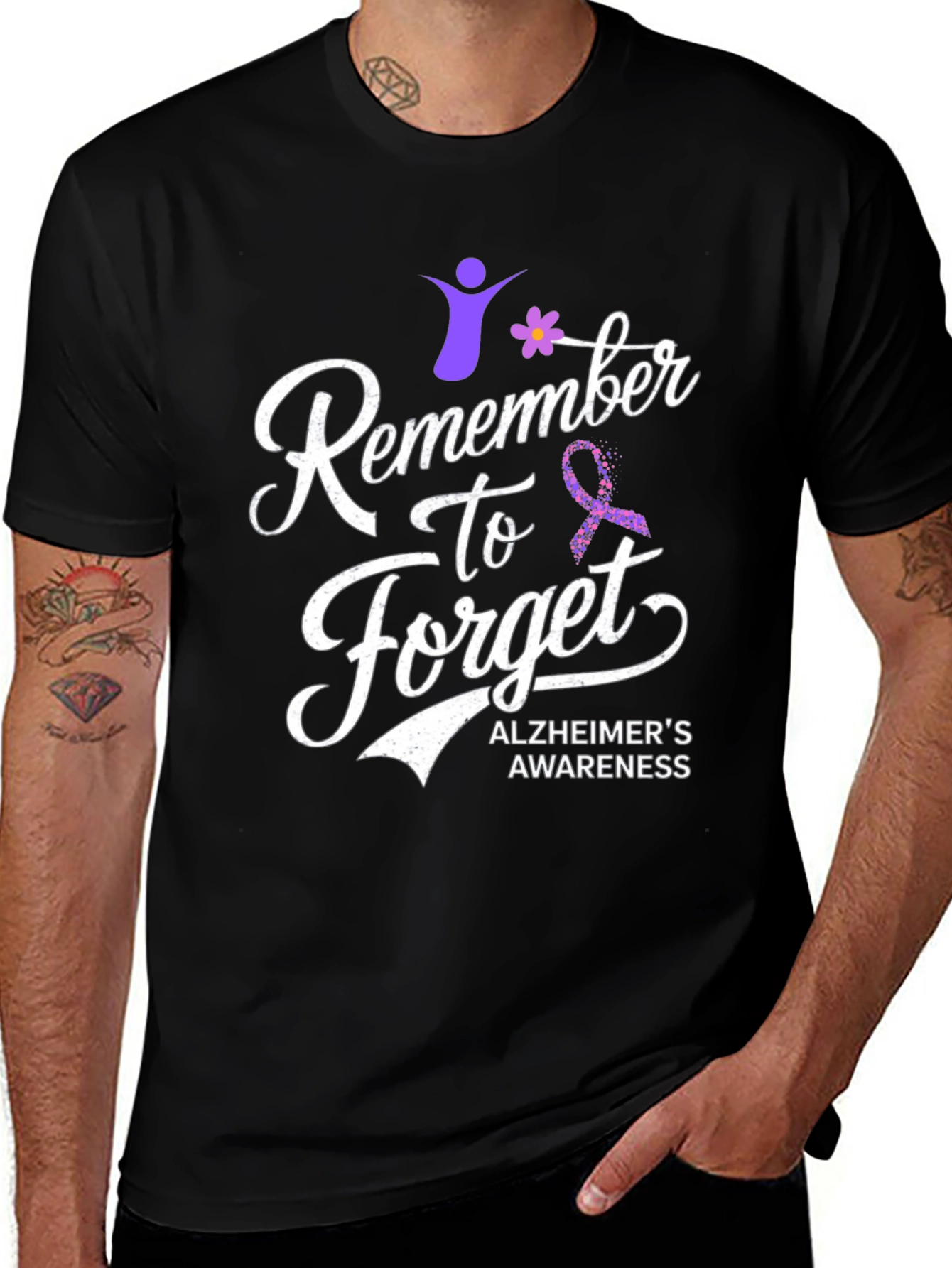 Alzheimers Awareness T-Shirt Remember To Forget