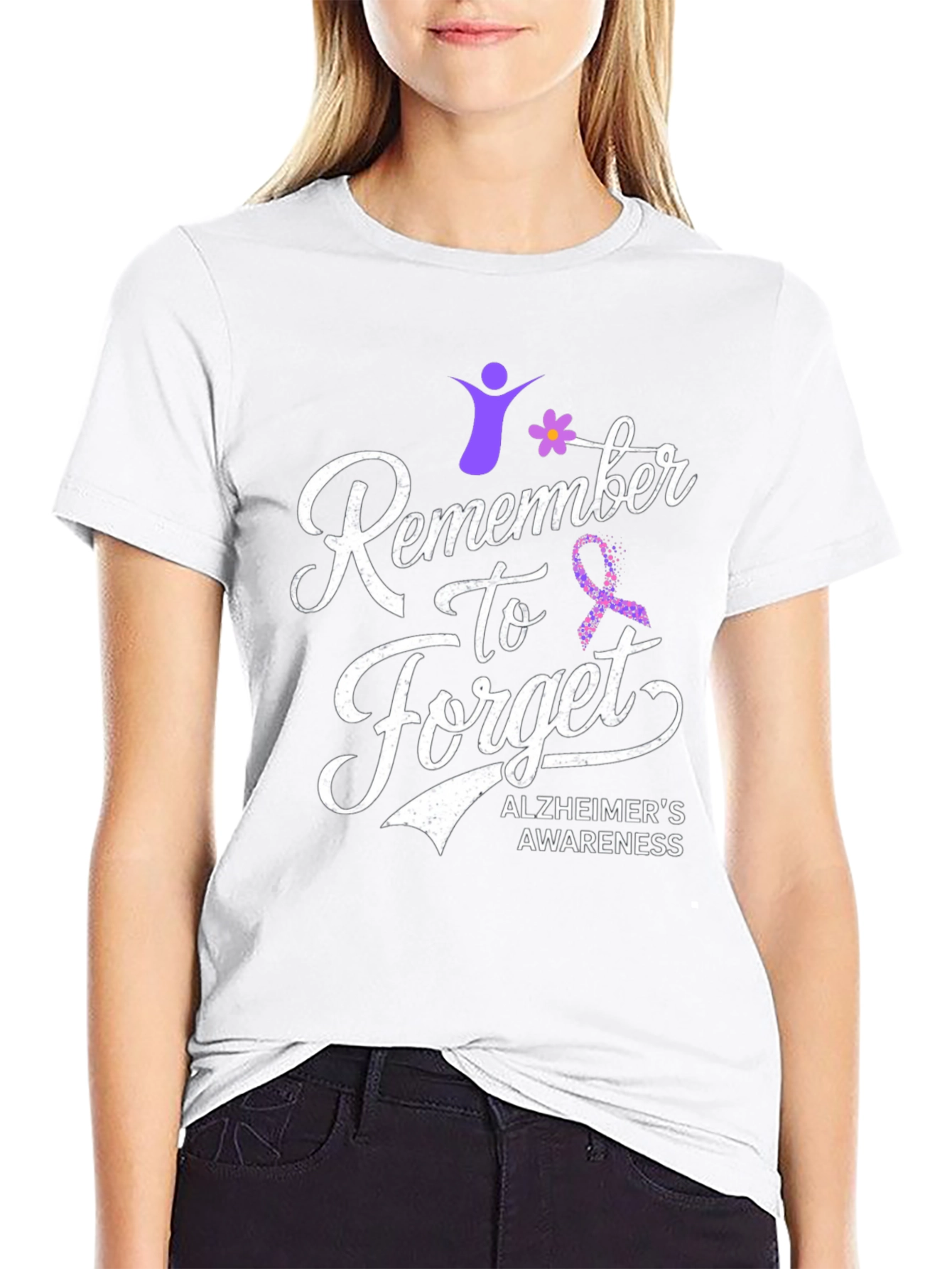 Alzheimers Awareness T-Shirt Remember To Forget