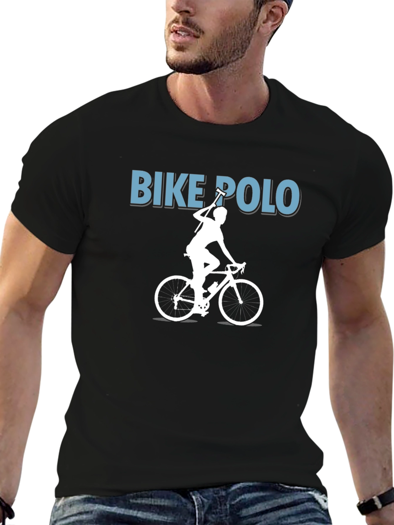 Bike Polo Graphic Tee - Cycling Sport Shirt