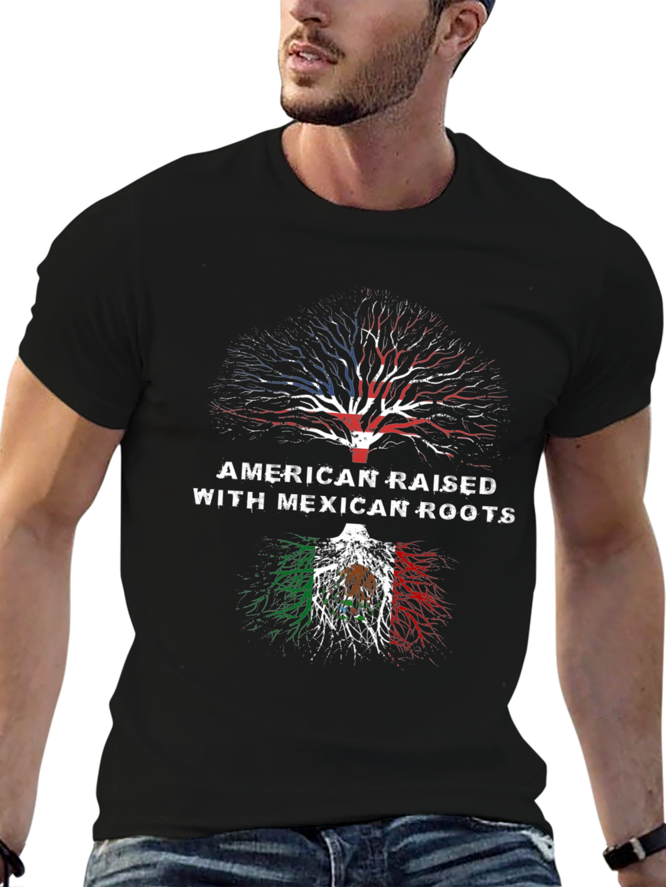 American Raised with Mexican Roots T-Shirt