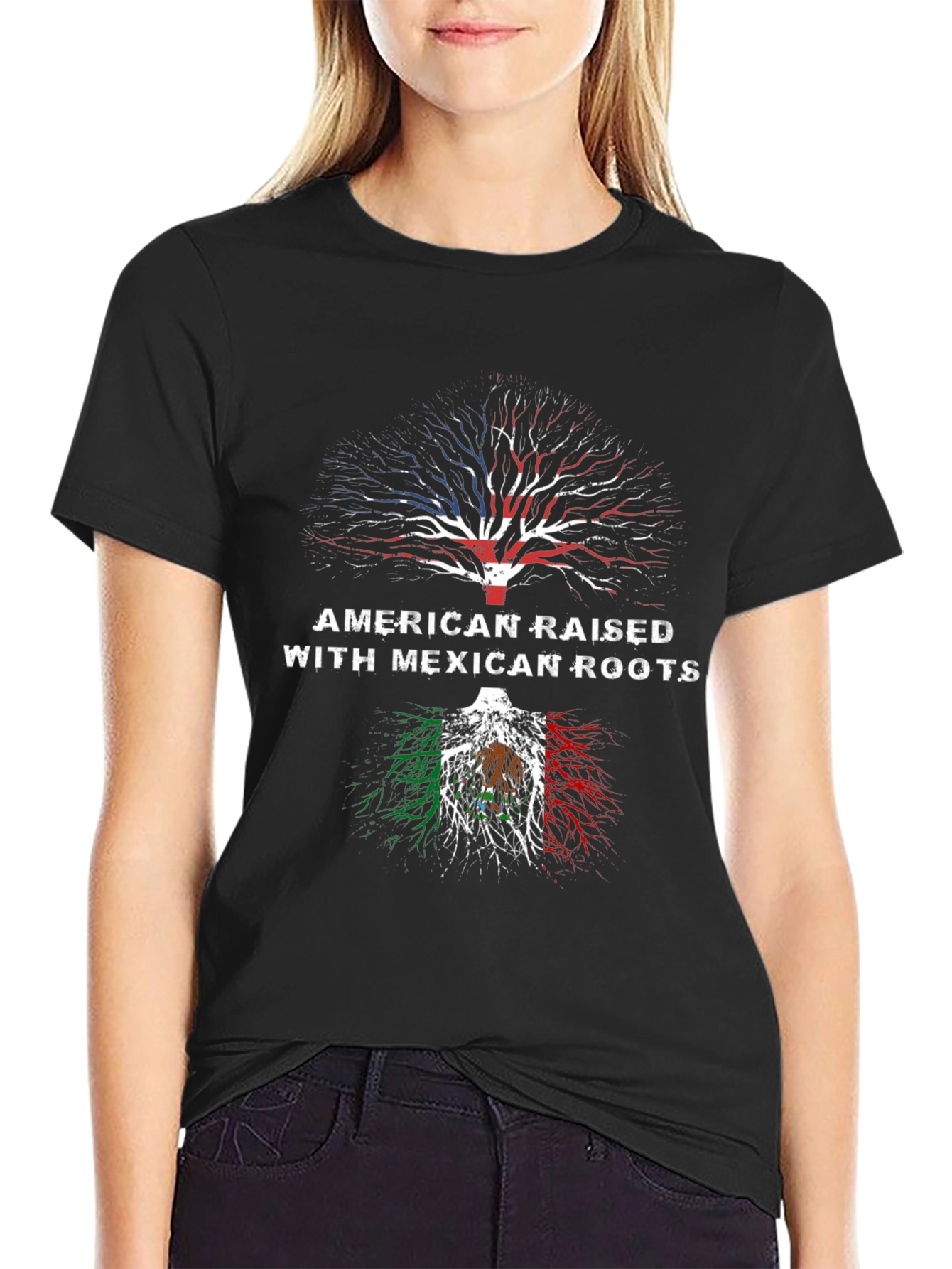 American Raised with Mexican Roots T-Shirt