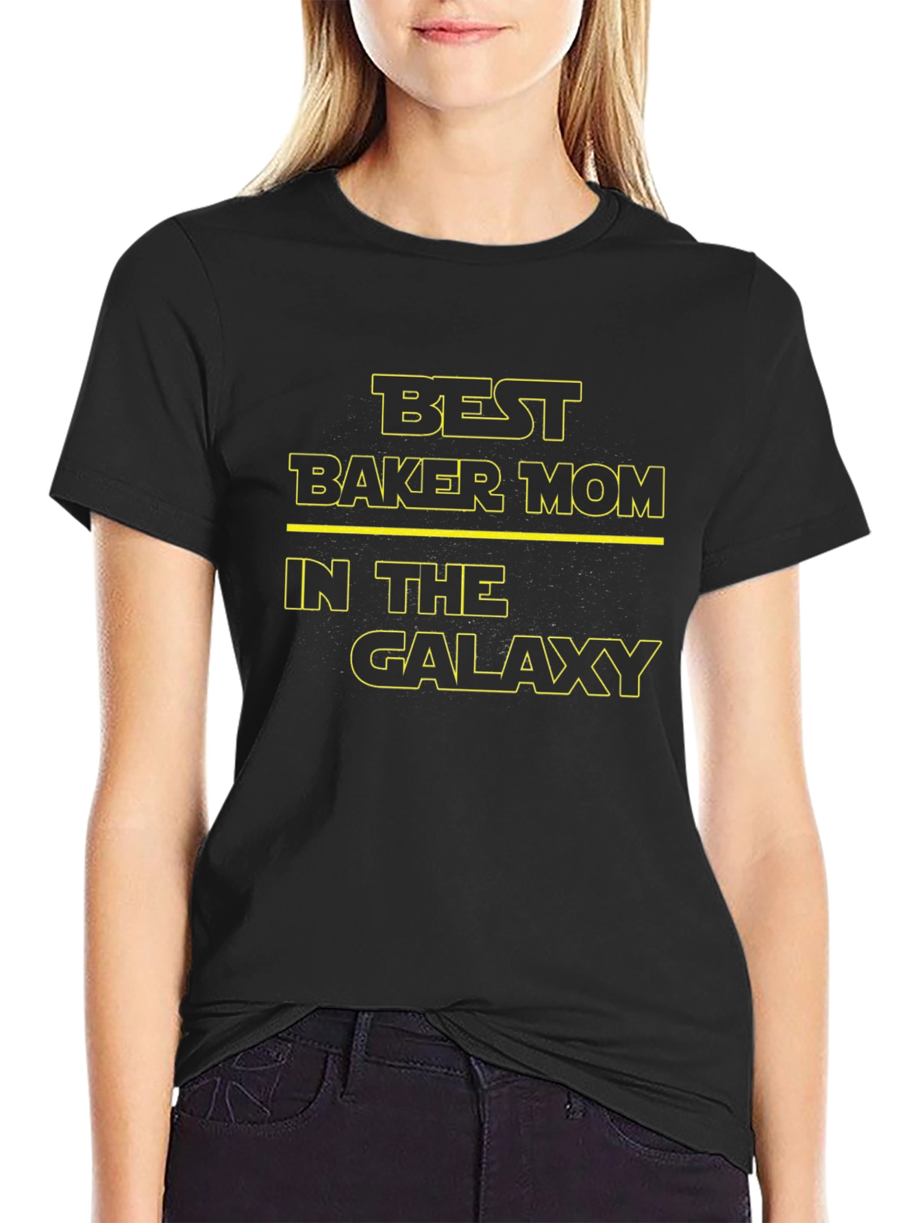 Best Baker Mom in the Galaxy T-Shirt - Black