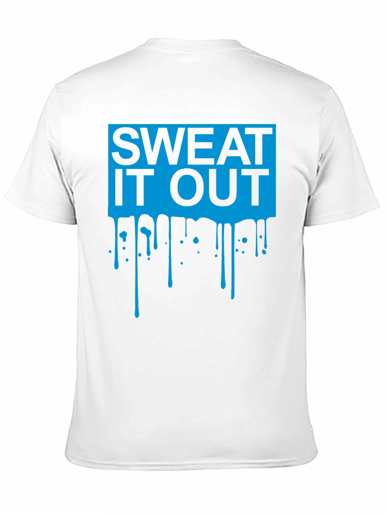 Sweat It Out Graphic Tee - Black Cotton Blend