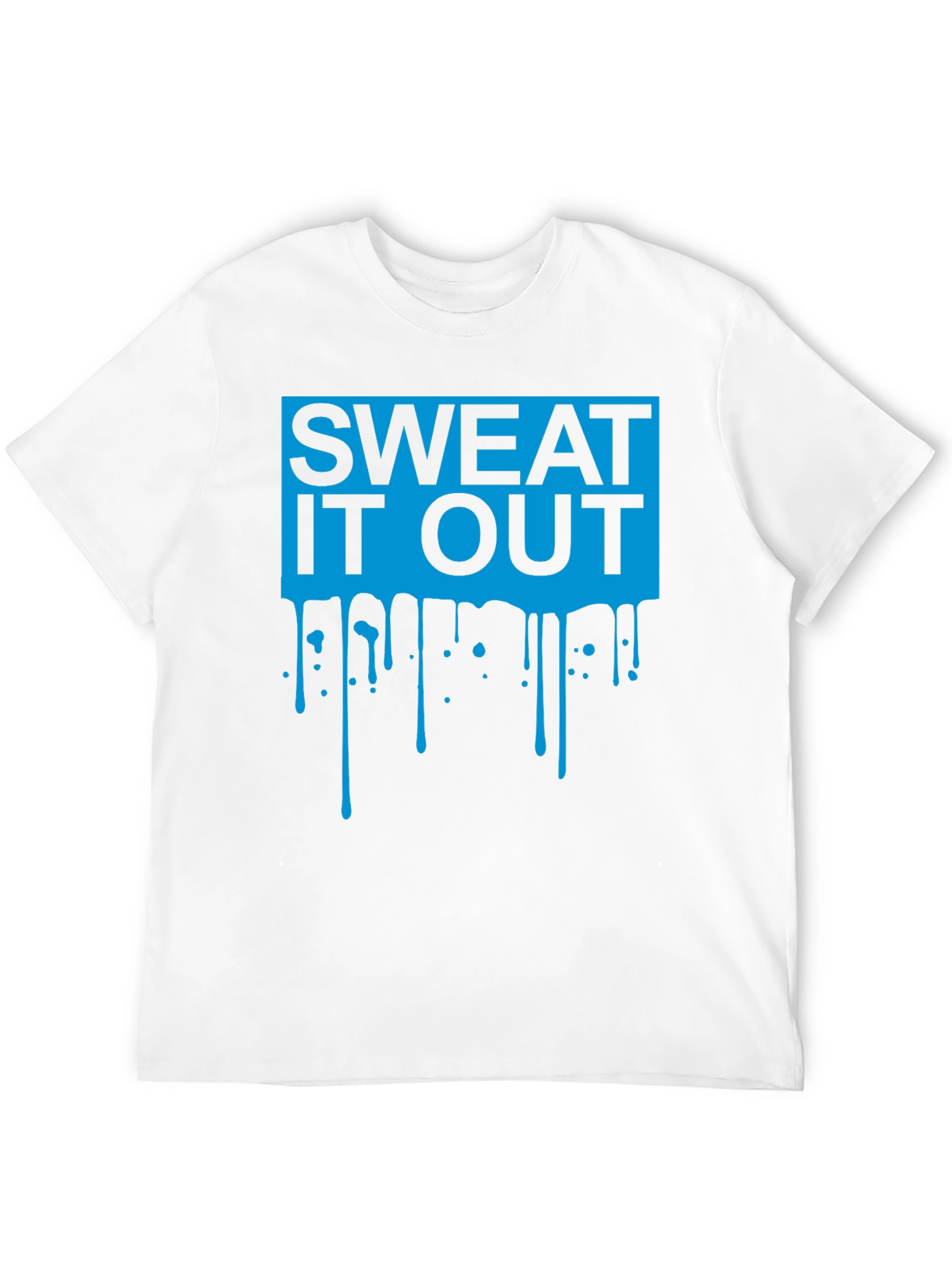 Sweat It Out Graphic Tee - Black Cotton Blend