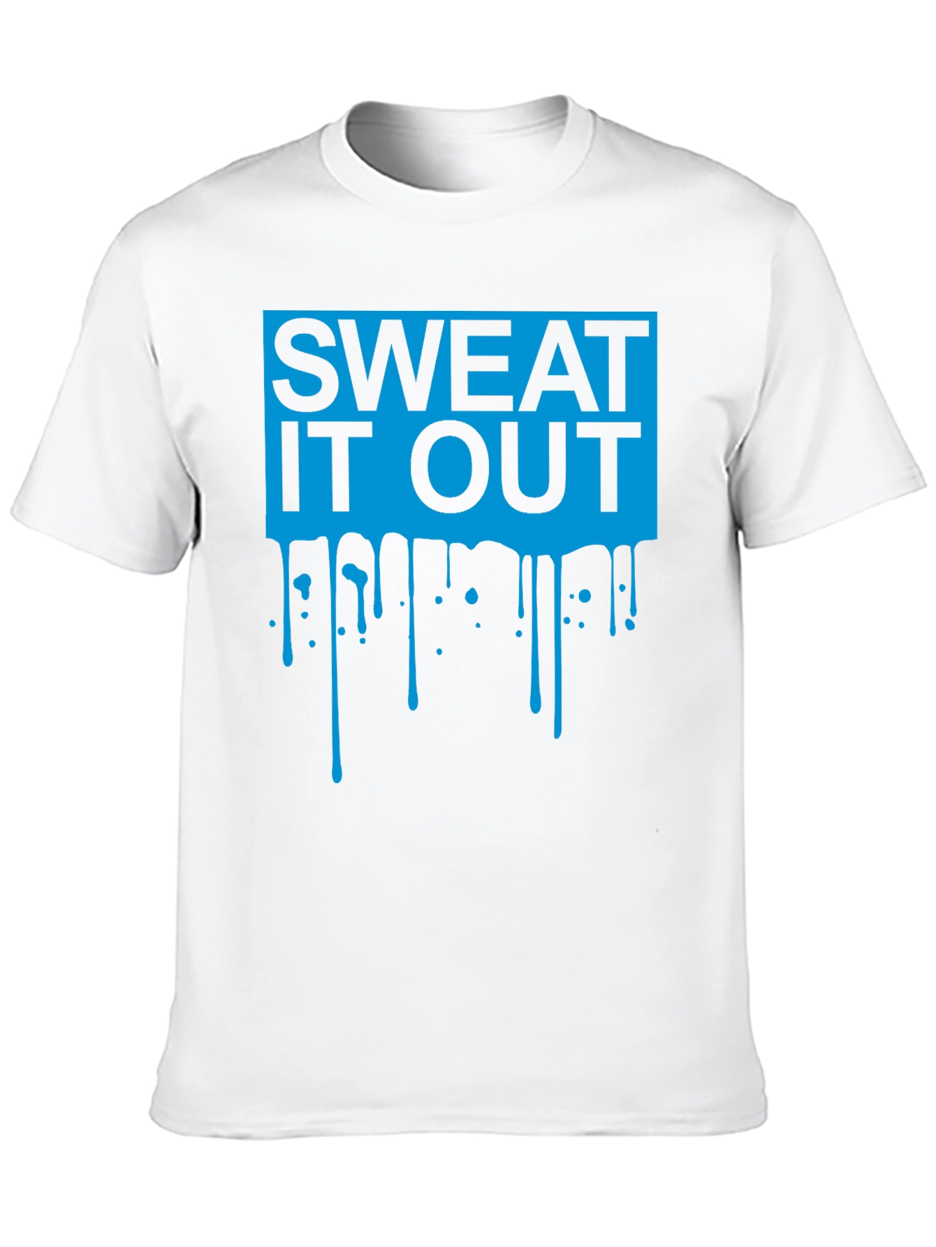 Sweat It Out Graphic Tee - Black Cotton Blend