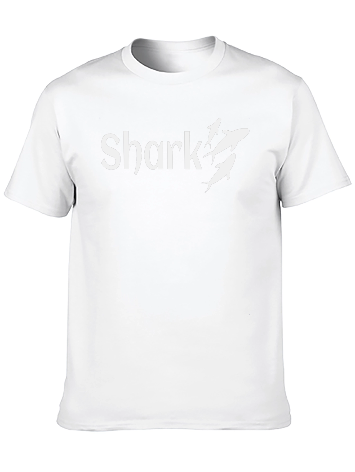 Shark Graphic Print Black T-Shirt for Men