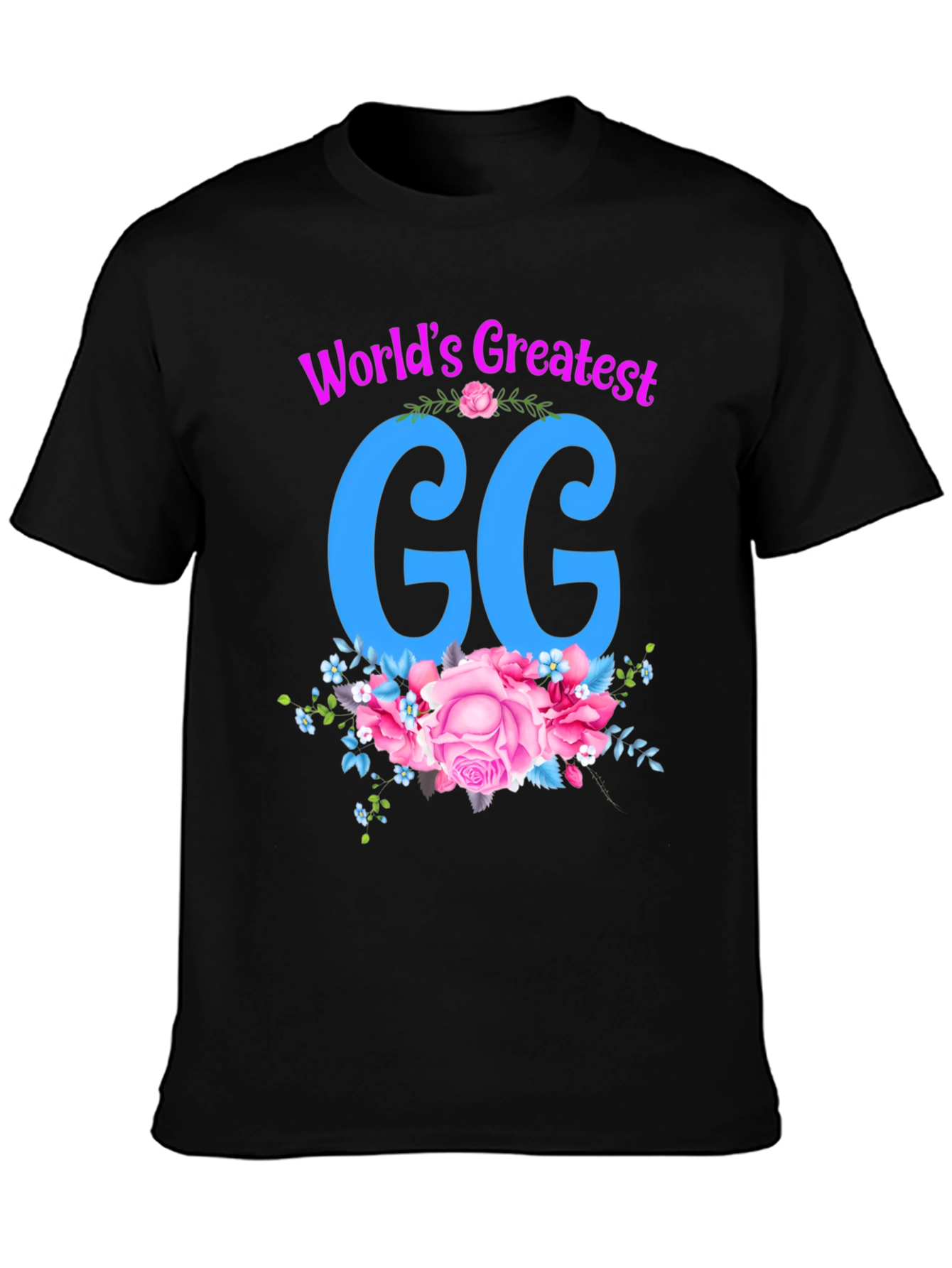 Worlds Greatest GG T-Shirt - Floral Design