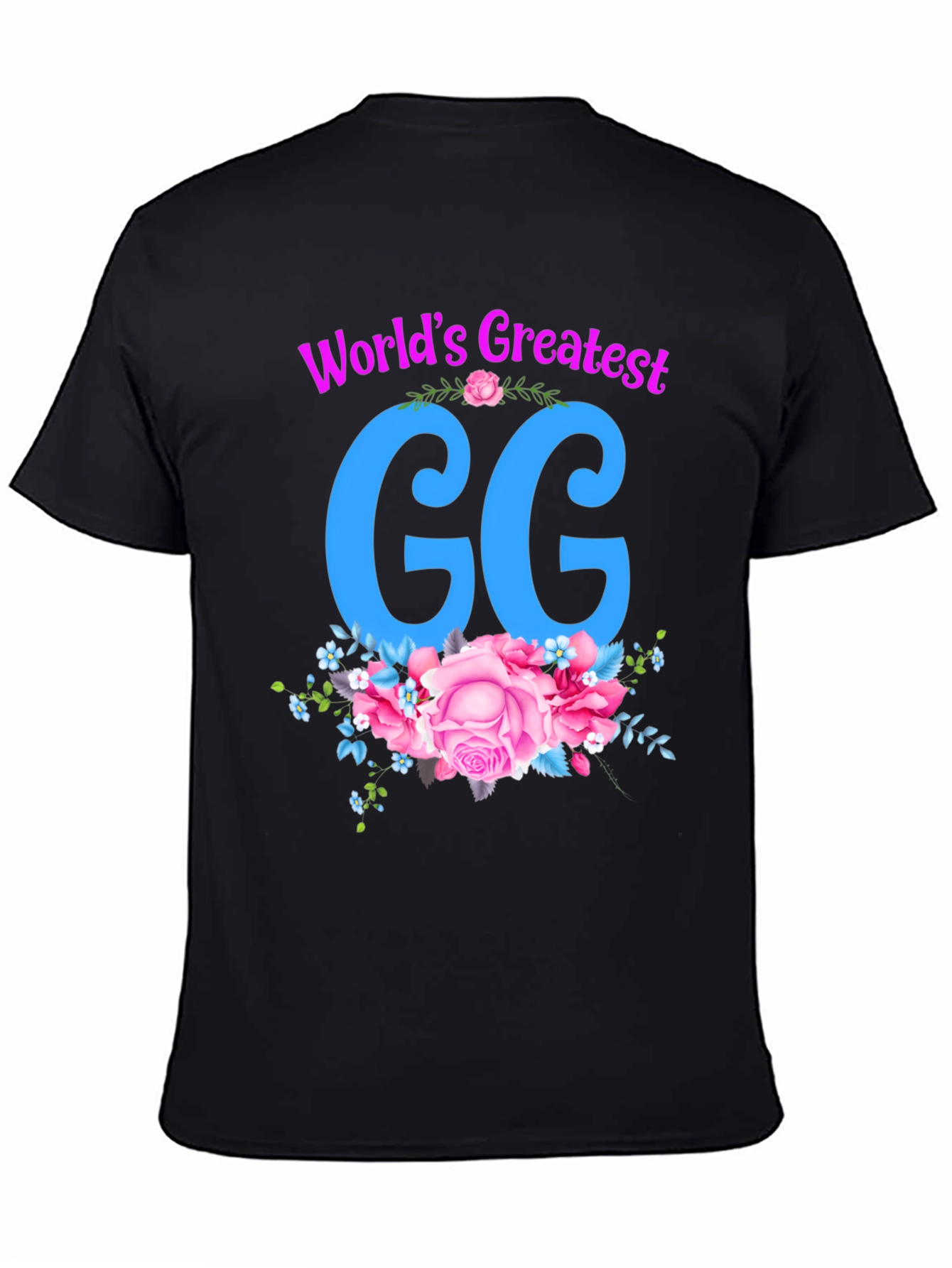 Worlds Greatest GG T-Shirt - Floral Design