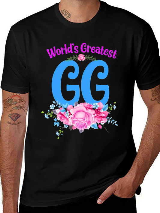 Worlds Greatest GG T-Shirt - Floral Design