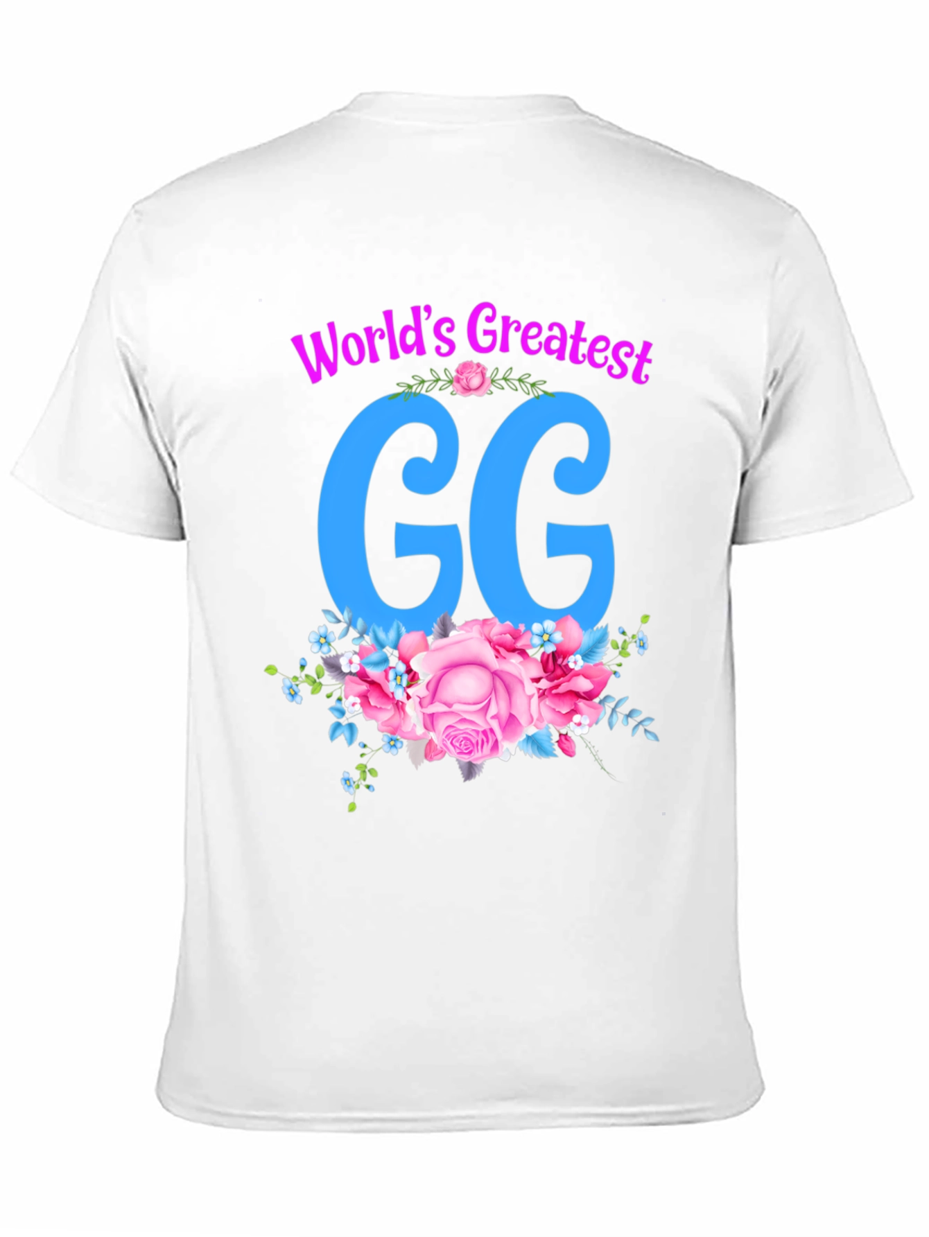 Worlds Greatest GG T-Shirt - Floral Design