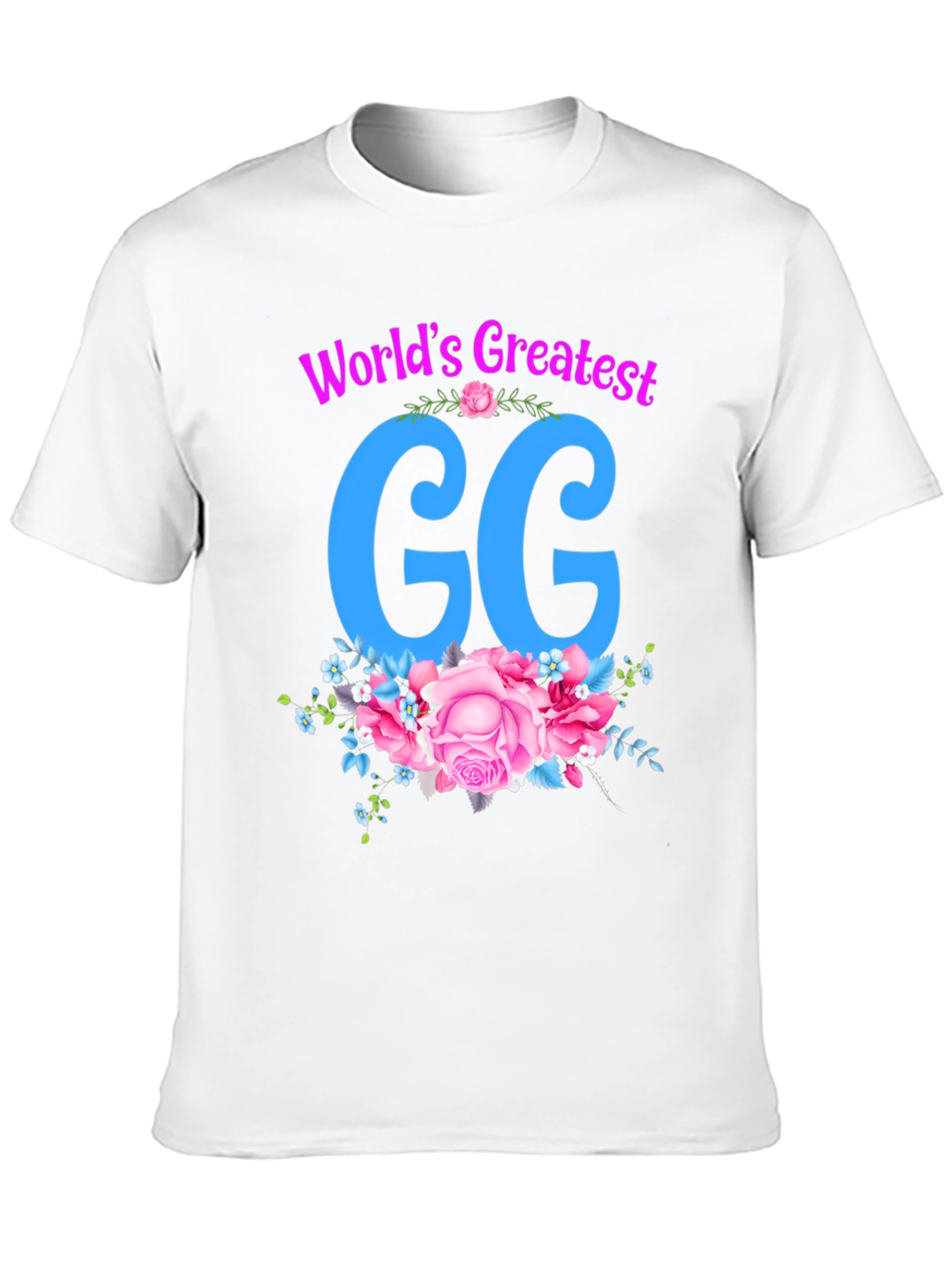 Worlds Greatest GG T-Shirt - Floral Design