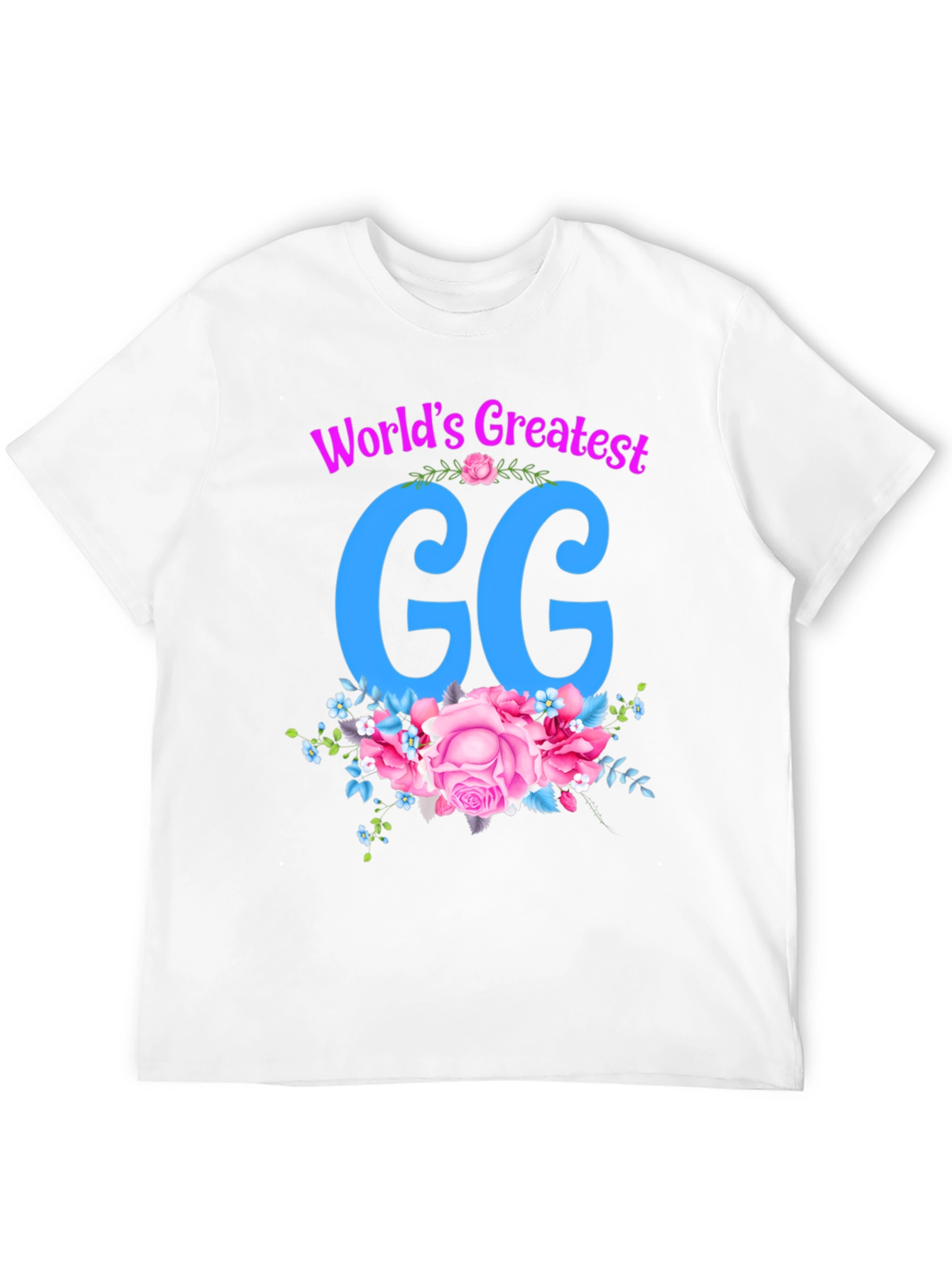 Worlds Greatest GG T-Shirt - Floral Design
