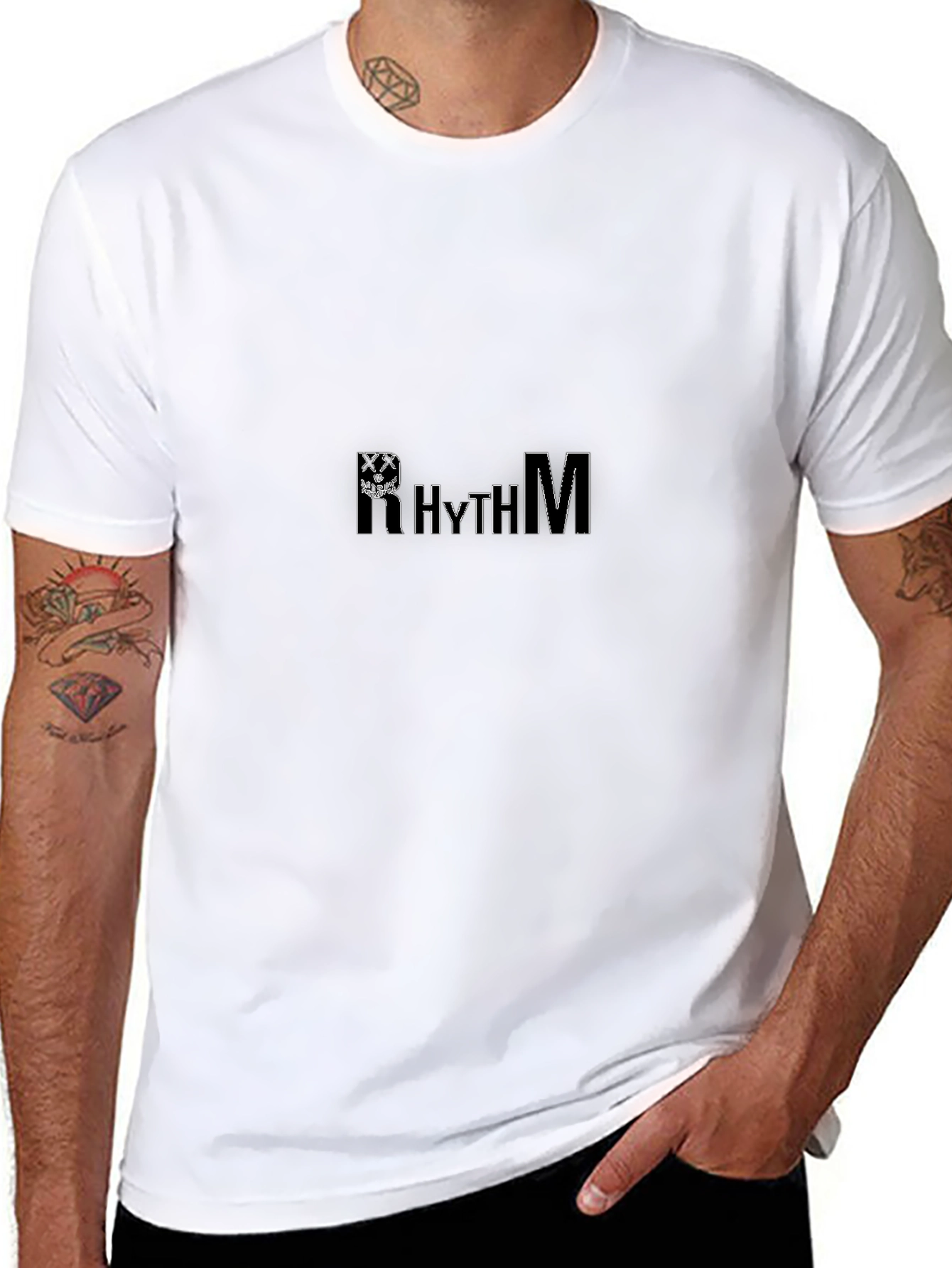 Rhythm T-Shirt - Black Cotton Blend - Graphic Tee