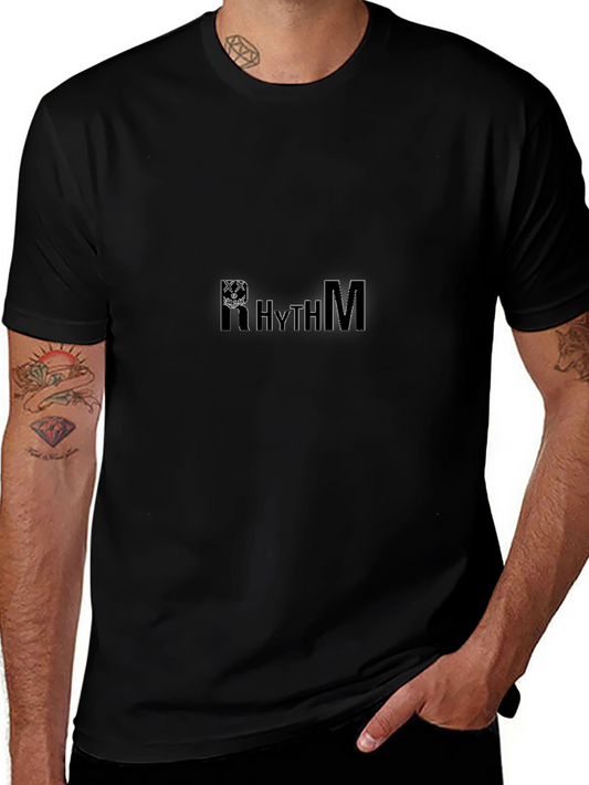 Rhythm T-Shirt - Black Cotton Blend - Graphic Tee