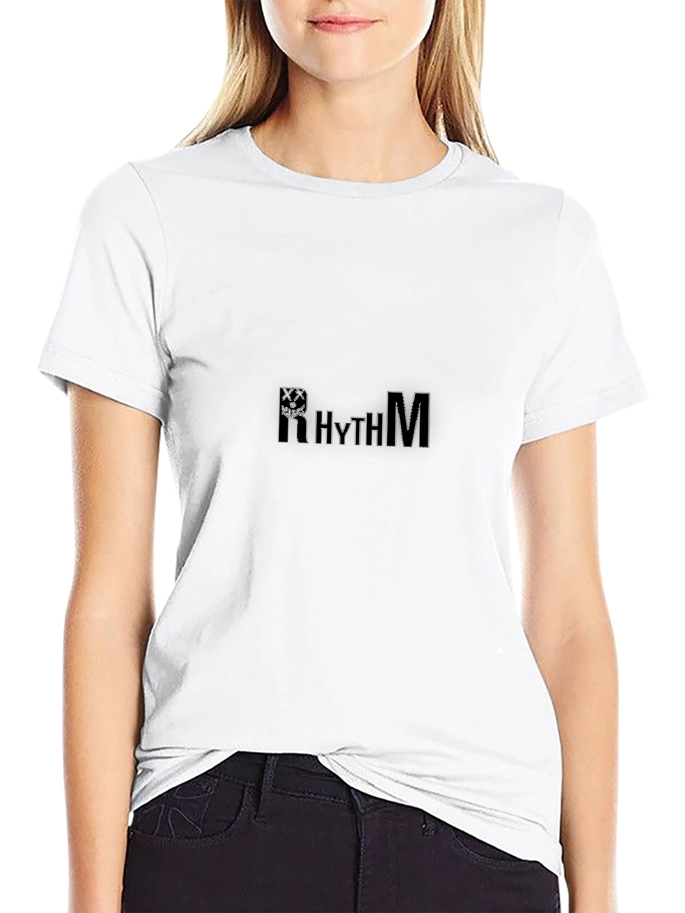 Rhythm T-Shirt - Black Cotton Blend - Graphic Tee