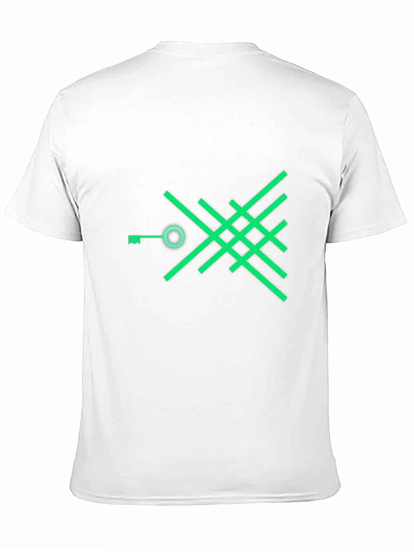 Abstract Key Graphic Tee - Modern Black T-Shirt