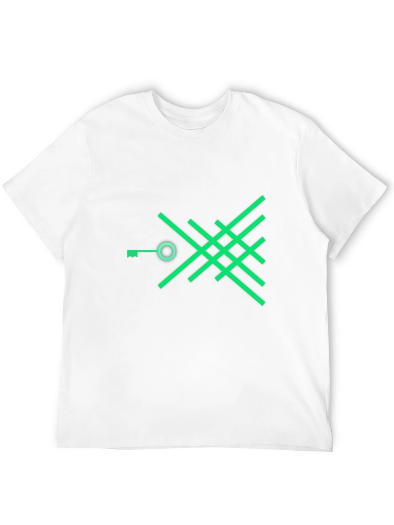 Abstract Key Graphic Tee - Modern Black T-Shirt