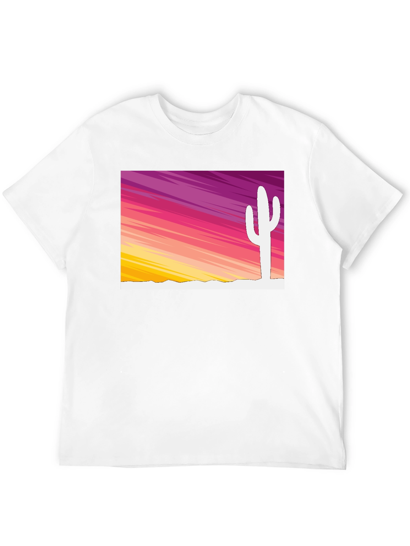Sunset Cactus Graphic Tee - Stylish Desert Vibes