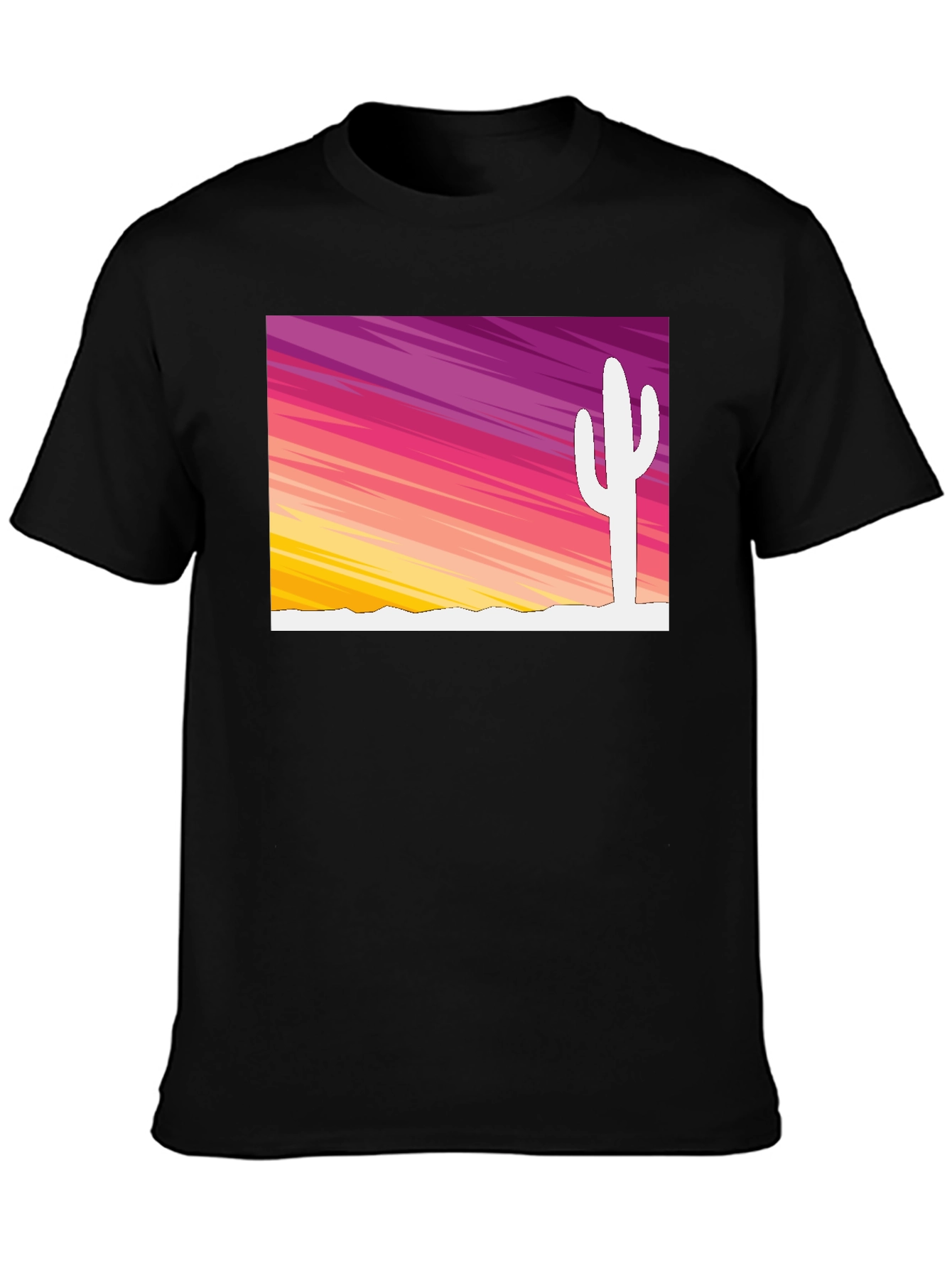 Sunset Cactus Graphic Tee - Stylish Desert Vibes