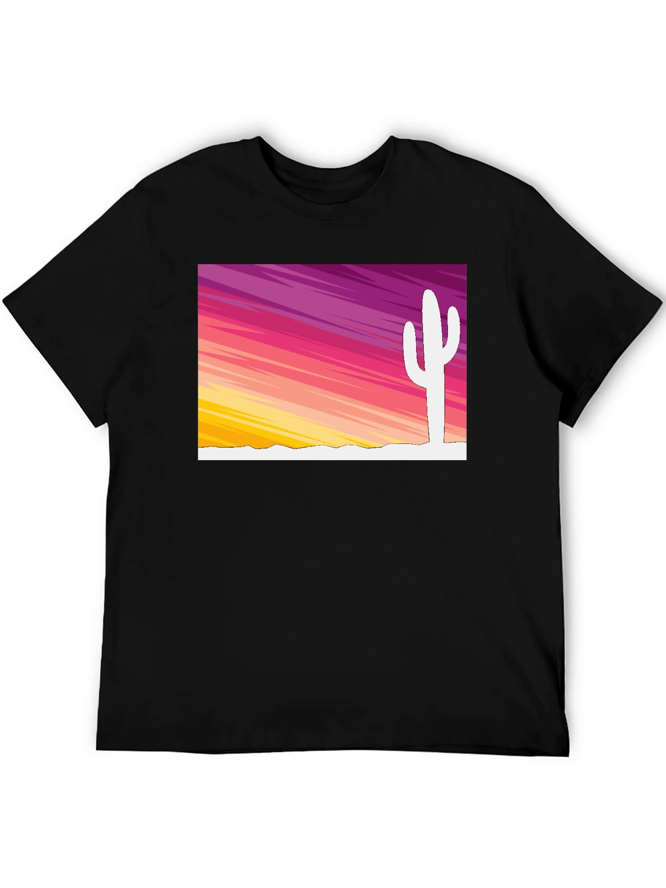 Sunset Cactus Graphic Tee - Stylish Desert Vibes