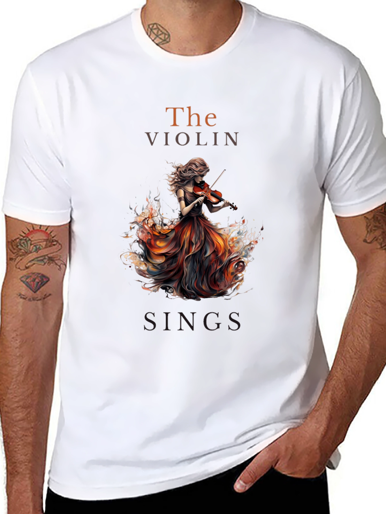 The Violin Sings Graphic T-Shirt