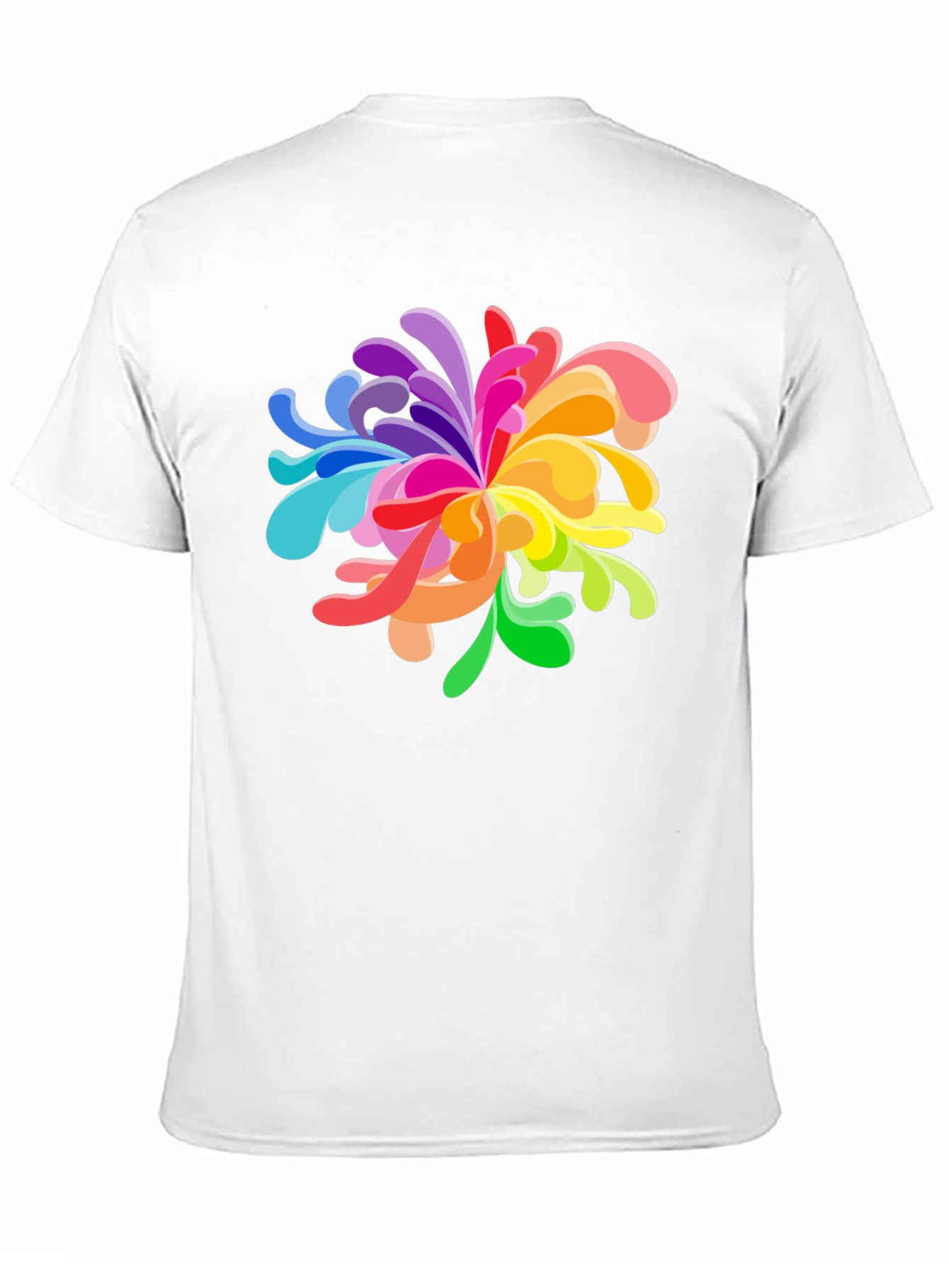 Vibrant Floral Graphic Tee - Black Cotton Blend