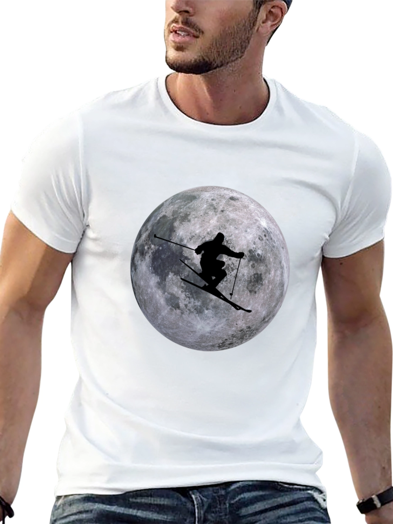 Skiing on the Moon T-Shirt