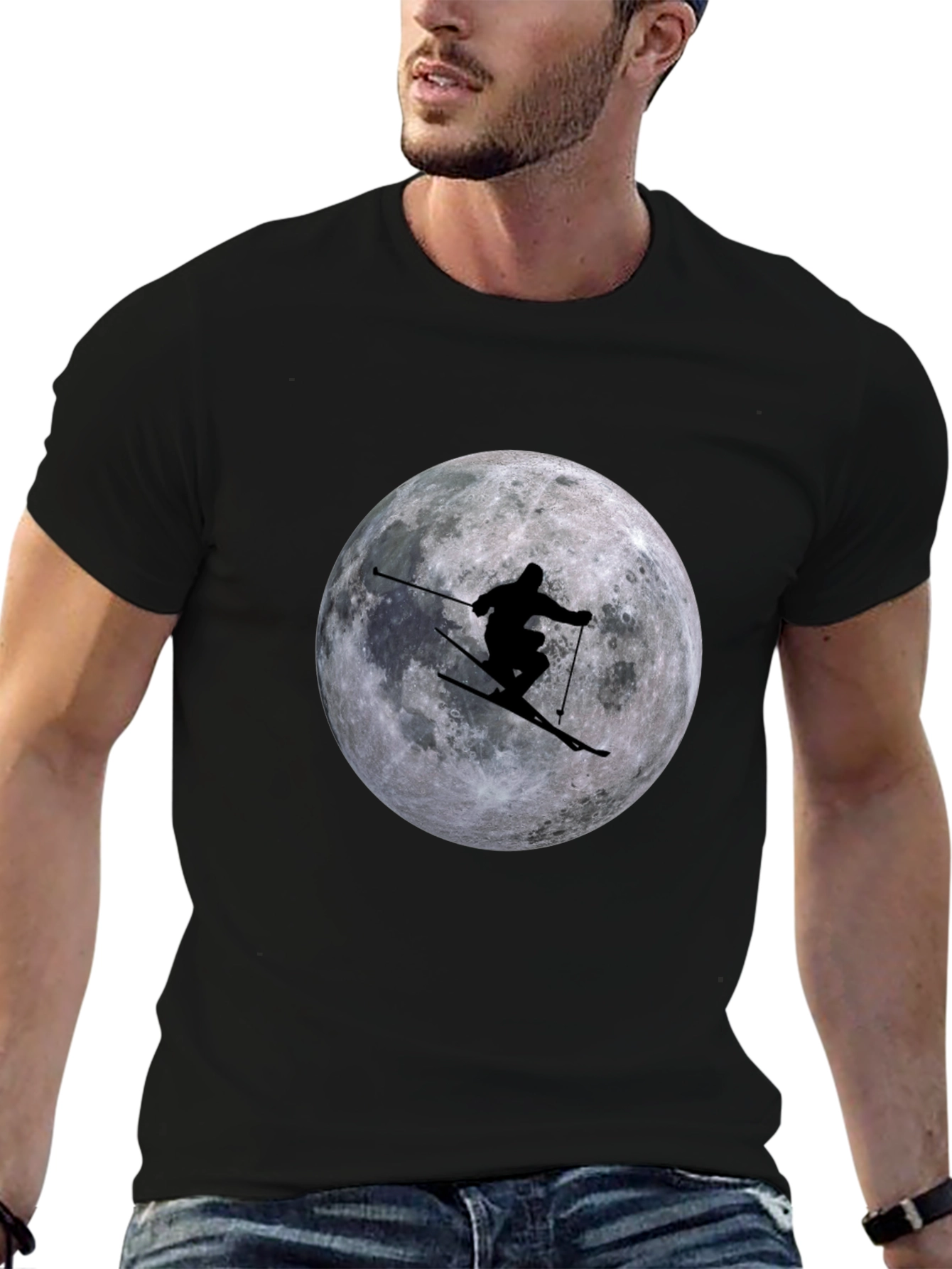 Skiing on the Moon T-Shirt