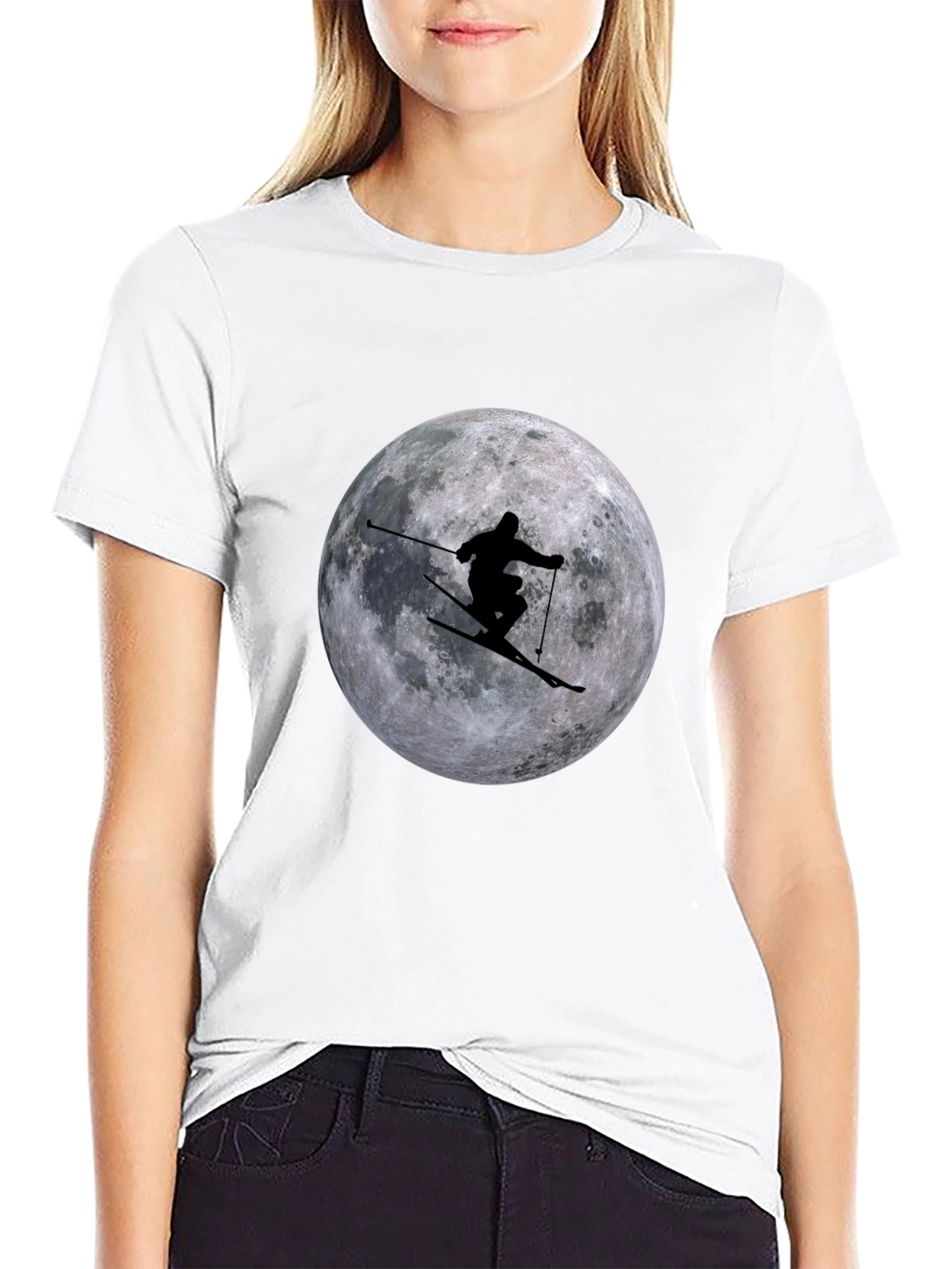 Skiing on the Moon T-Shirt