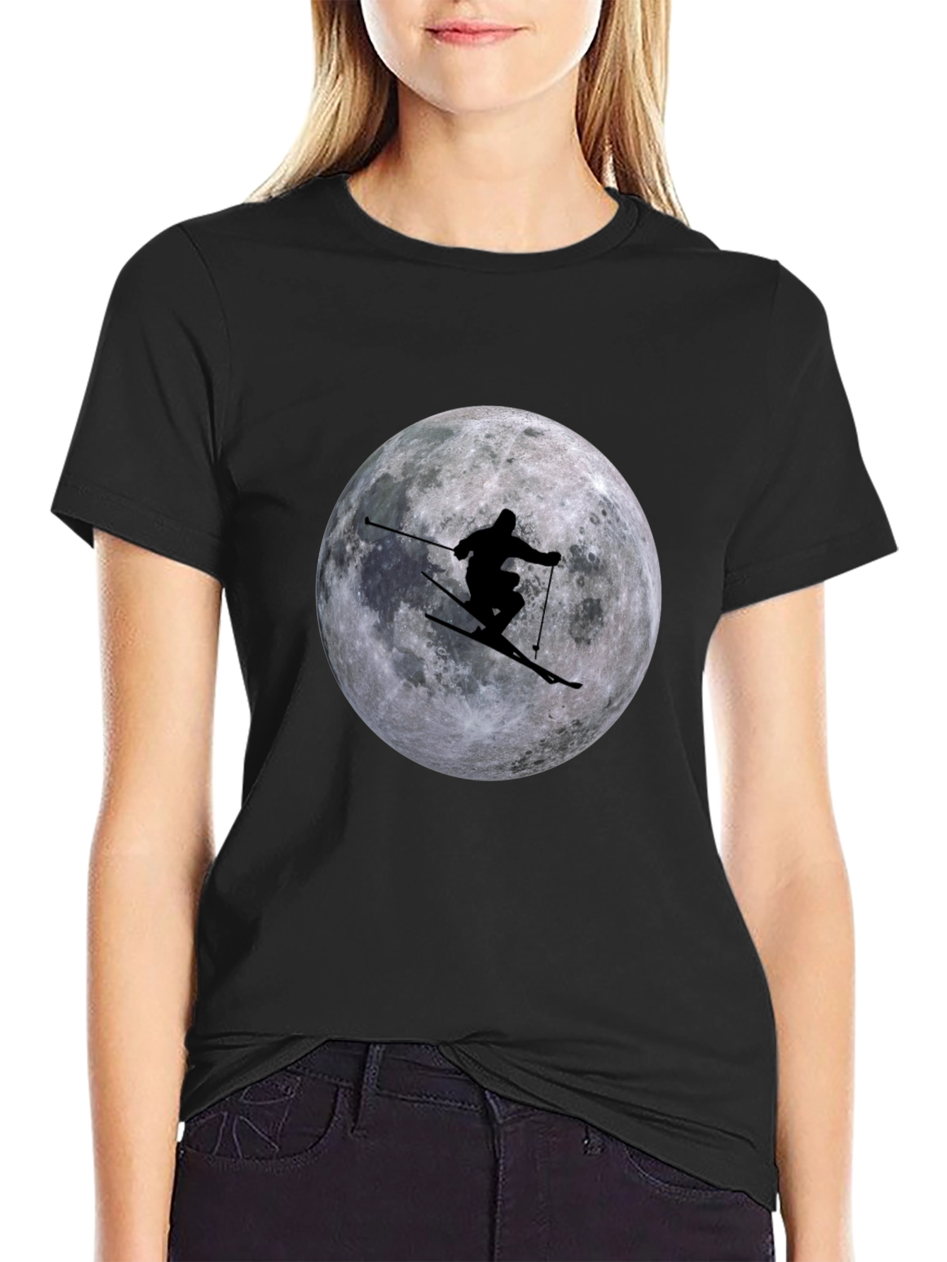 Skiing on the Moon T-Shirt