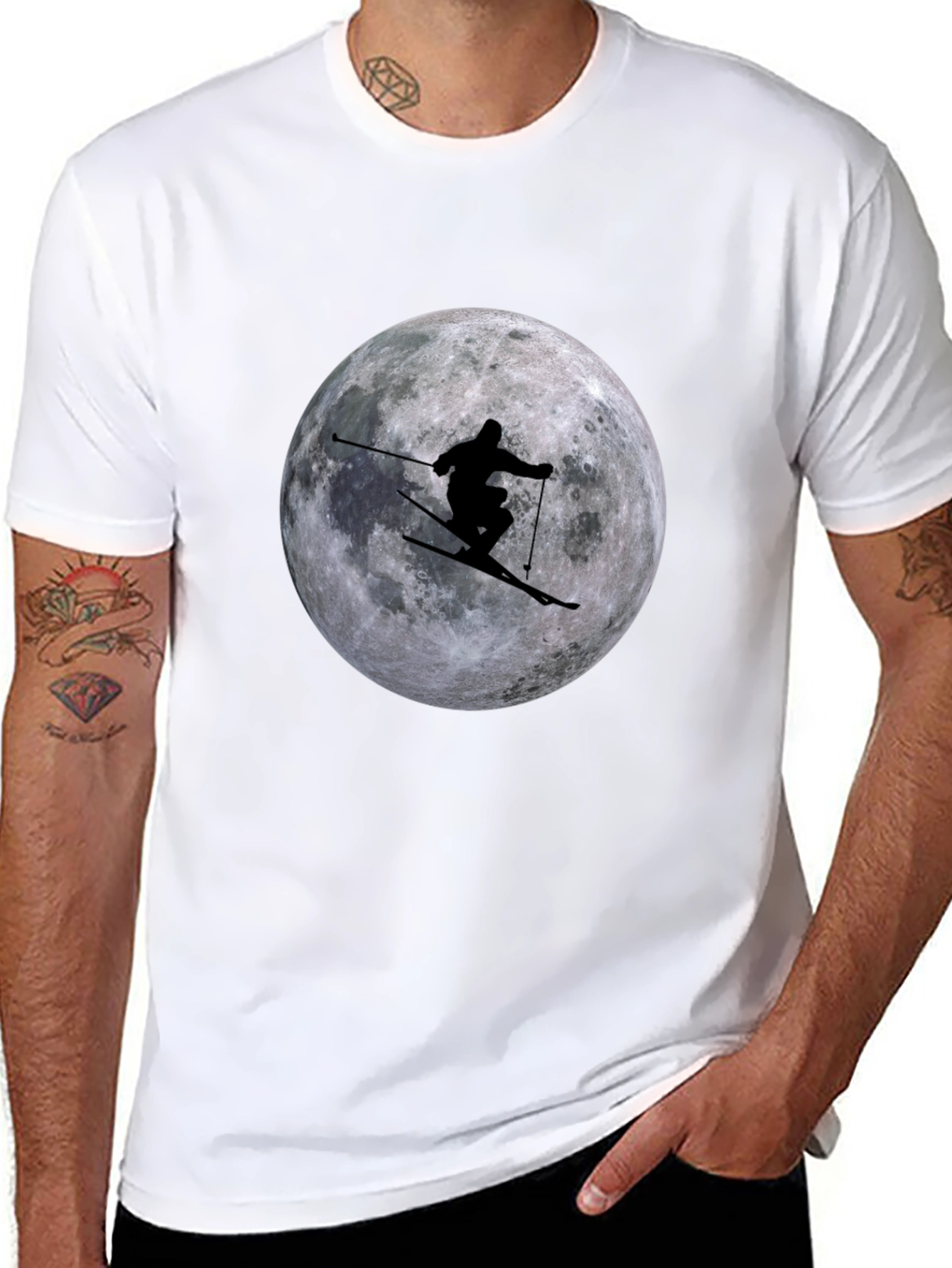 Skiing on the Moon T-Shirt