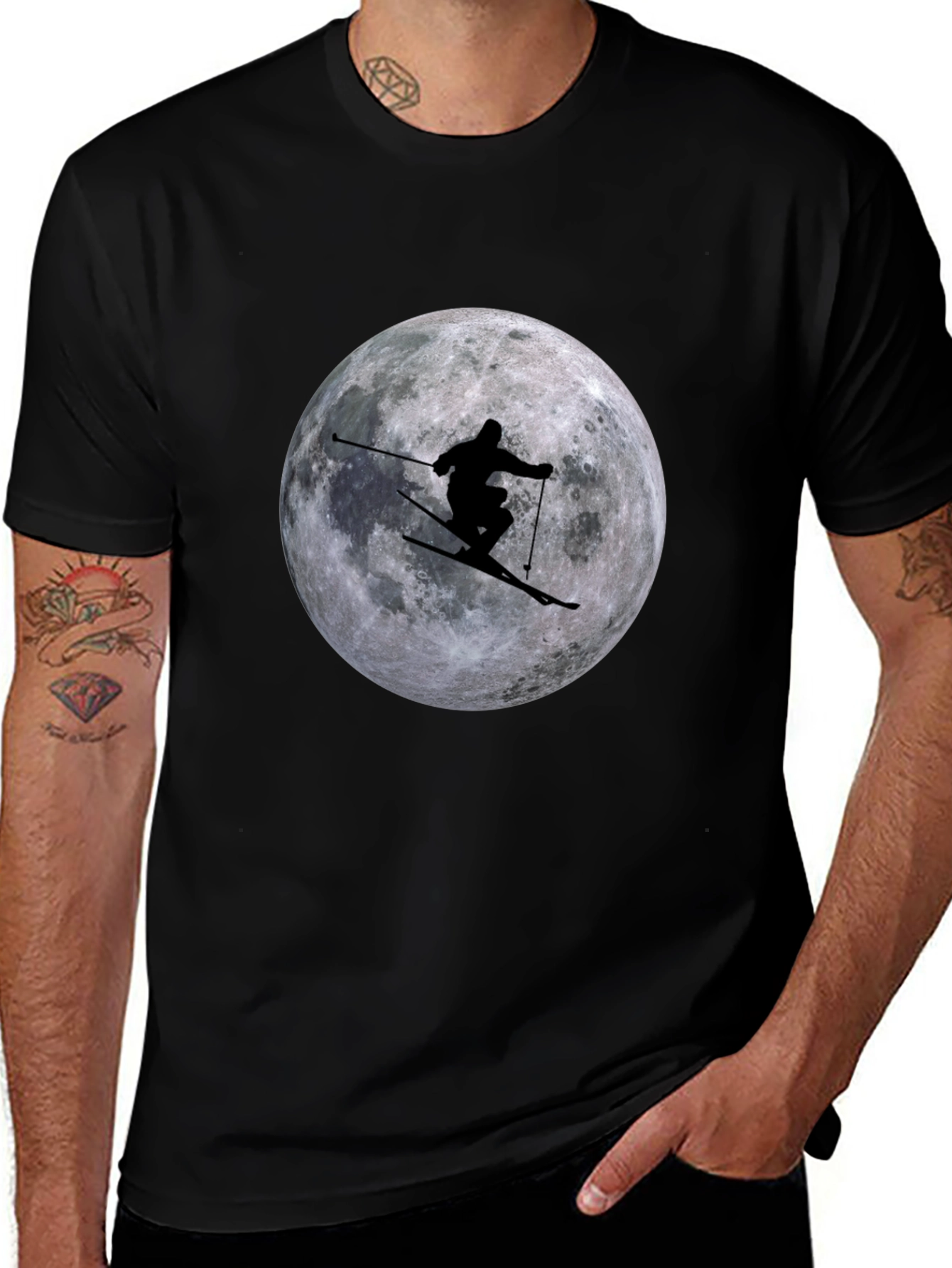 Skiing on the Moon T-Shirt