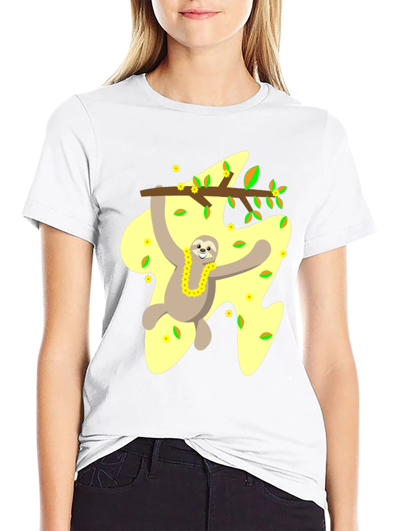 Sloth On Branch Graphic Tee