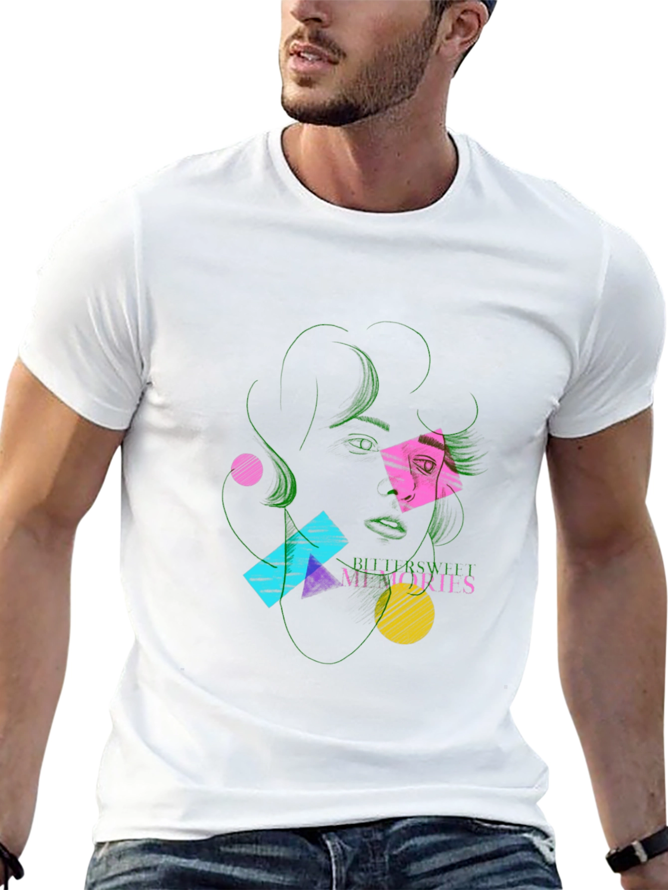 Retro Geometric Graphic T-Shirt