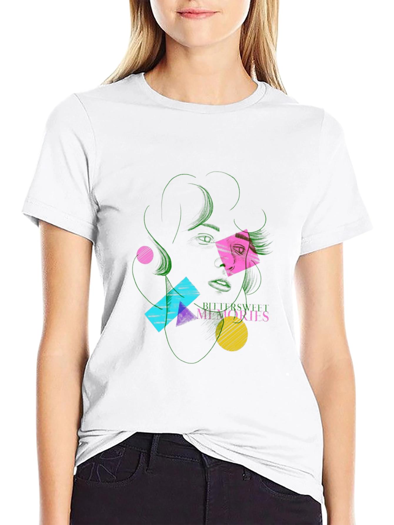 Retro Geometric Graphic T-Shirt
