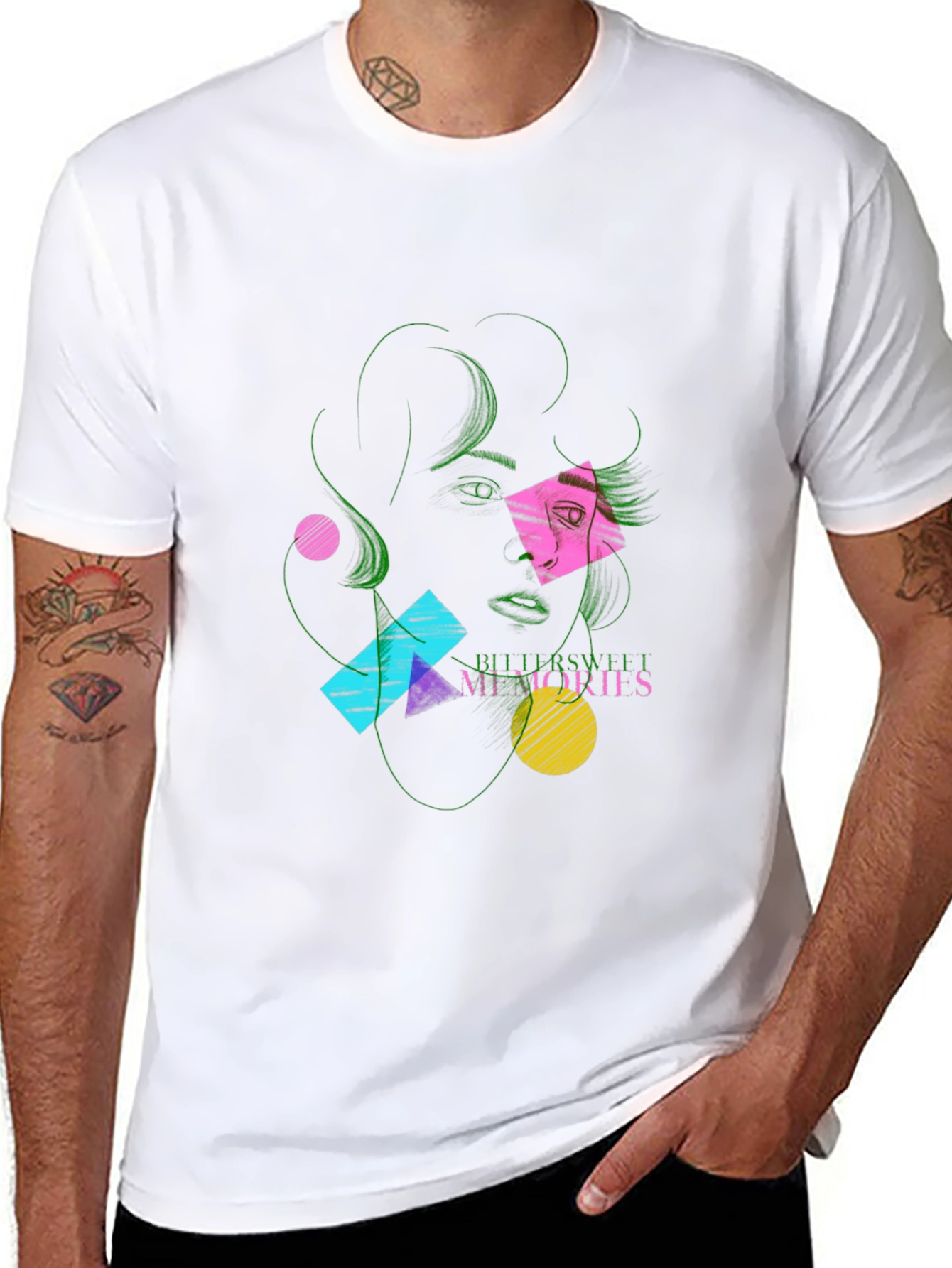 Retro Geometric Graphic T-Shirt