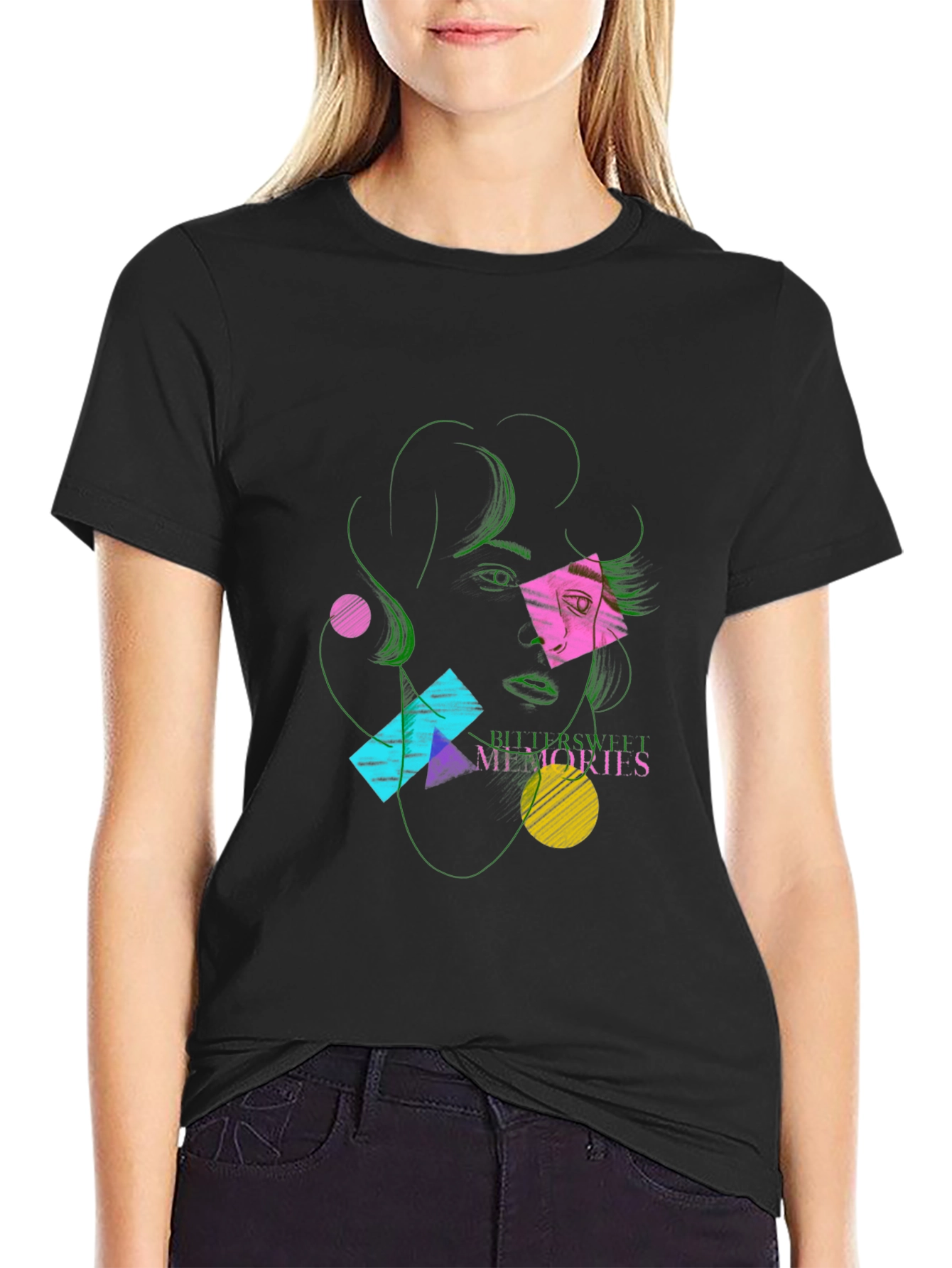 Retro Geometric Graphic T-Shirt