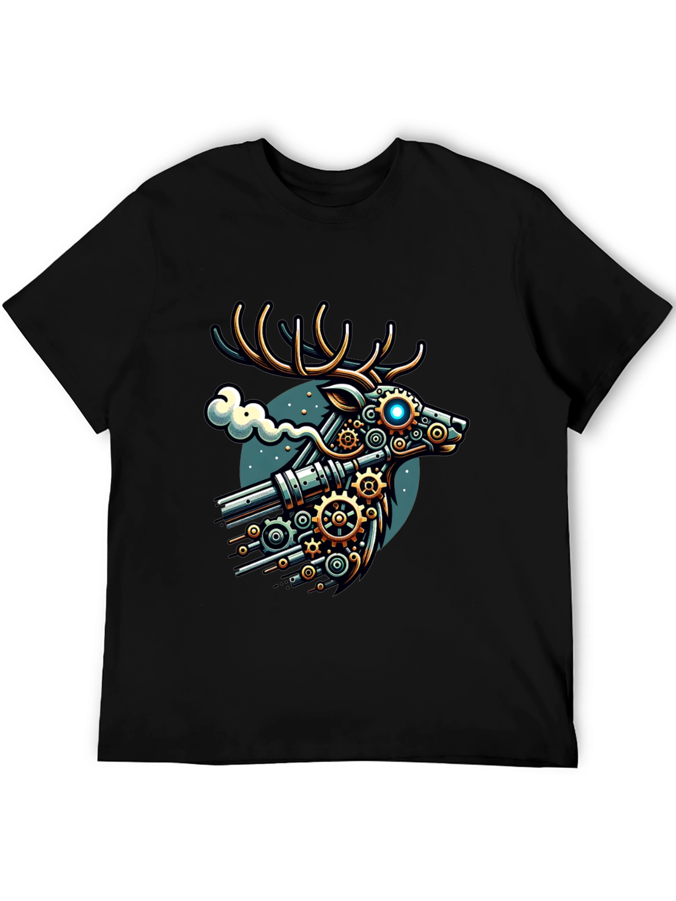 Steampunk Deer Graphic T-Shirt