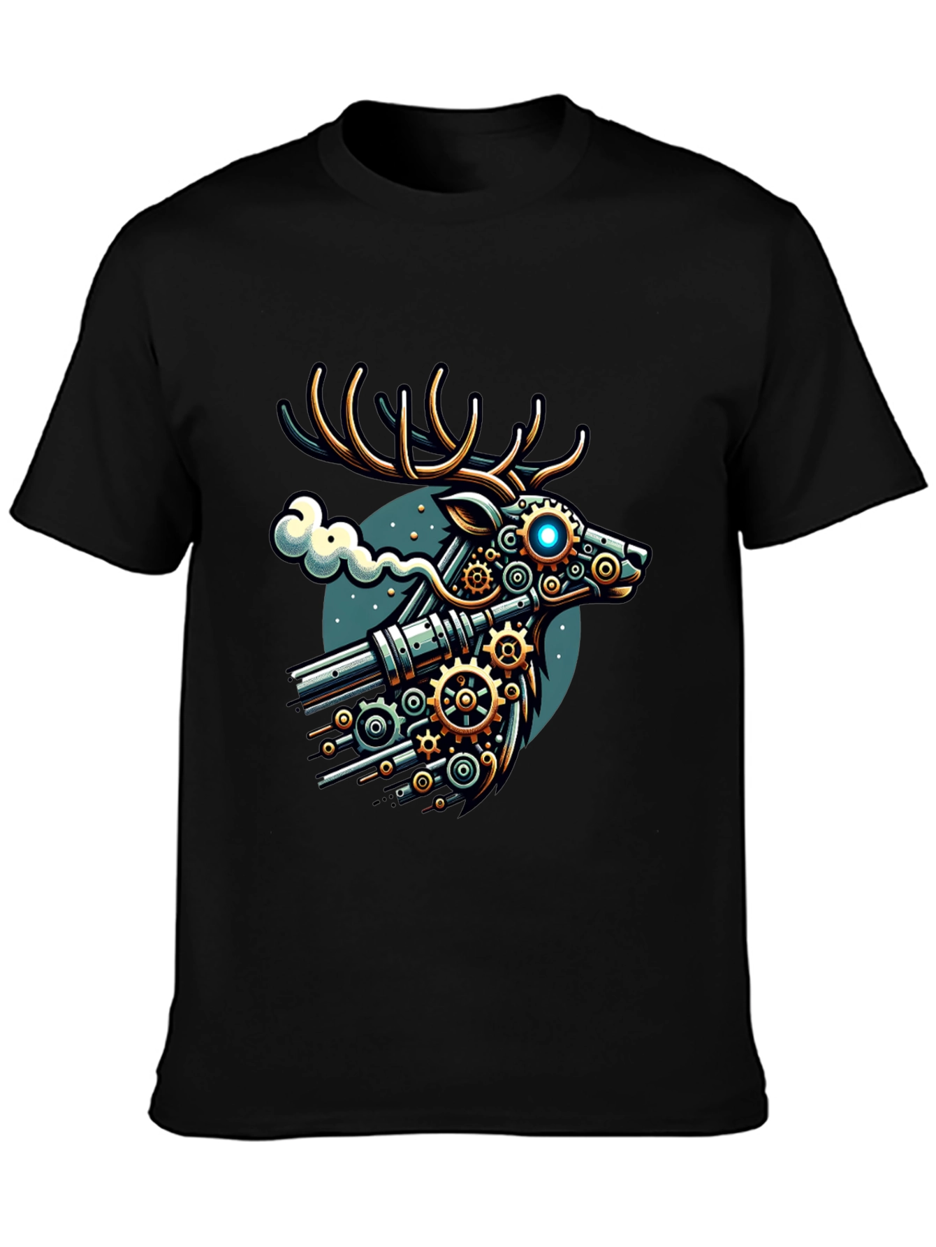 Steampunk Deer Graphic T-Shirt