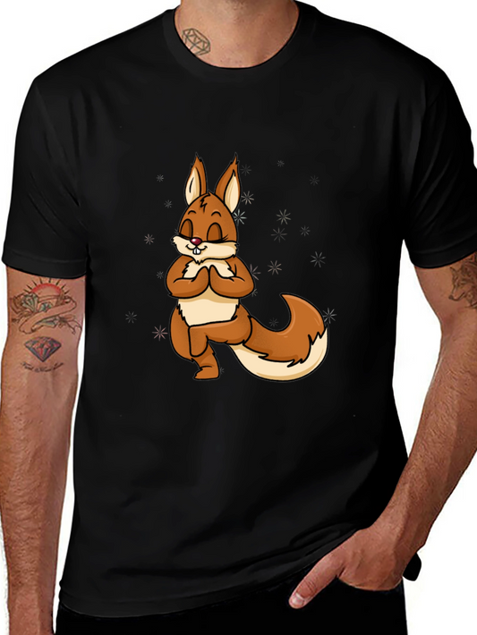 Squirrel Yoga T-Shirt - Meditating Rodent Tee