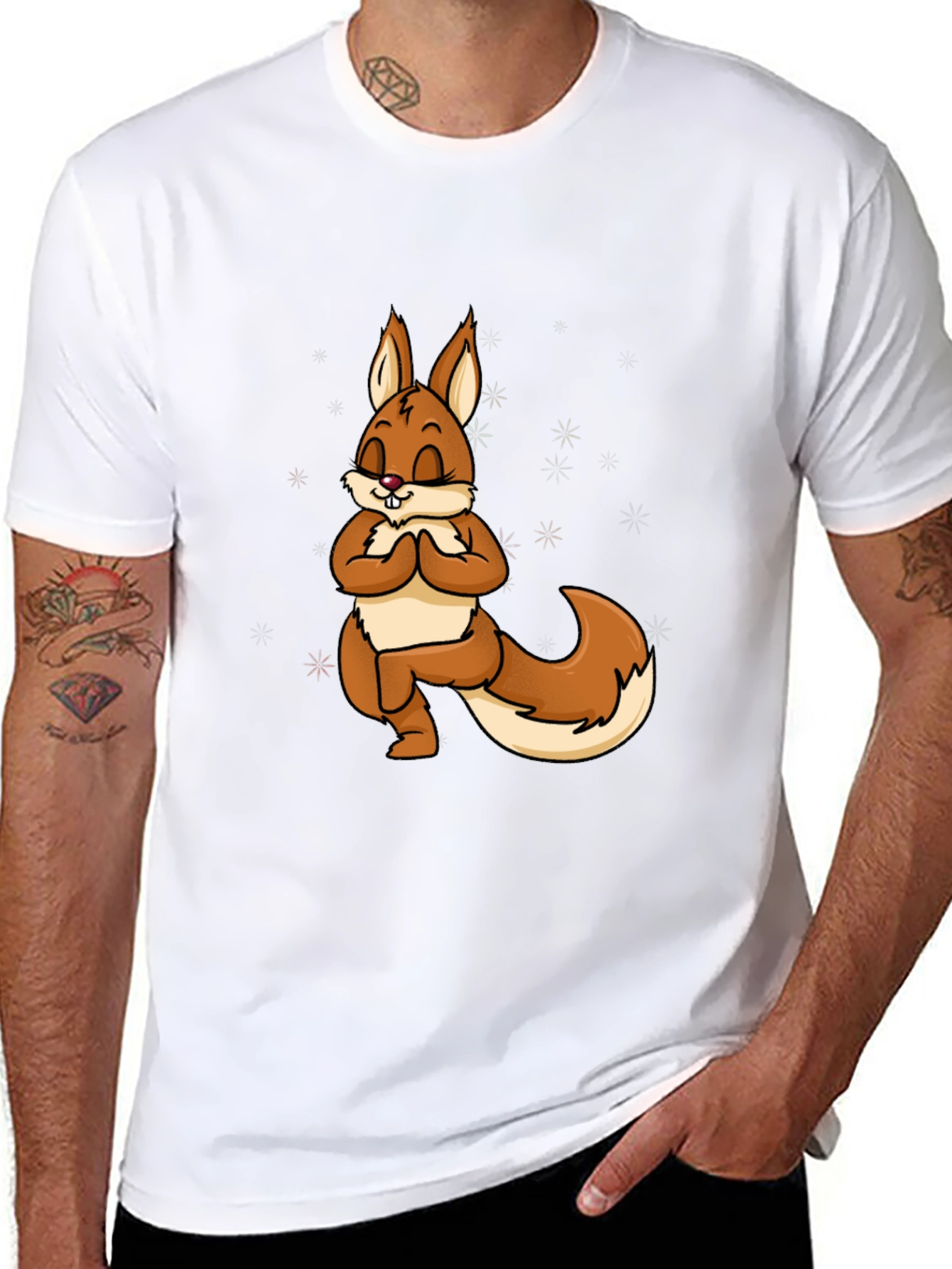 Squirrel Yoga T-Shirt - Meditating Rodent Tee