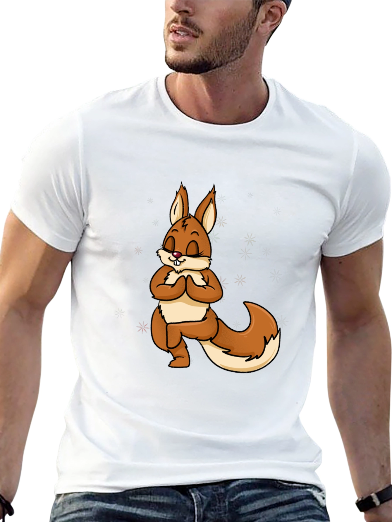 Squirrel Yoga T-Shirt - Meditating Rodent Tee