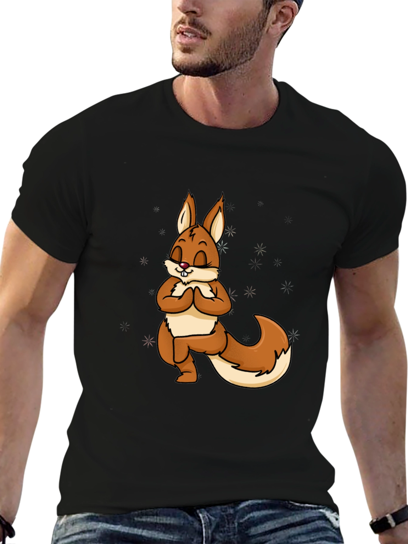 Squirrel Yoga T-Shirt - Meditating Rodent Tee