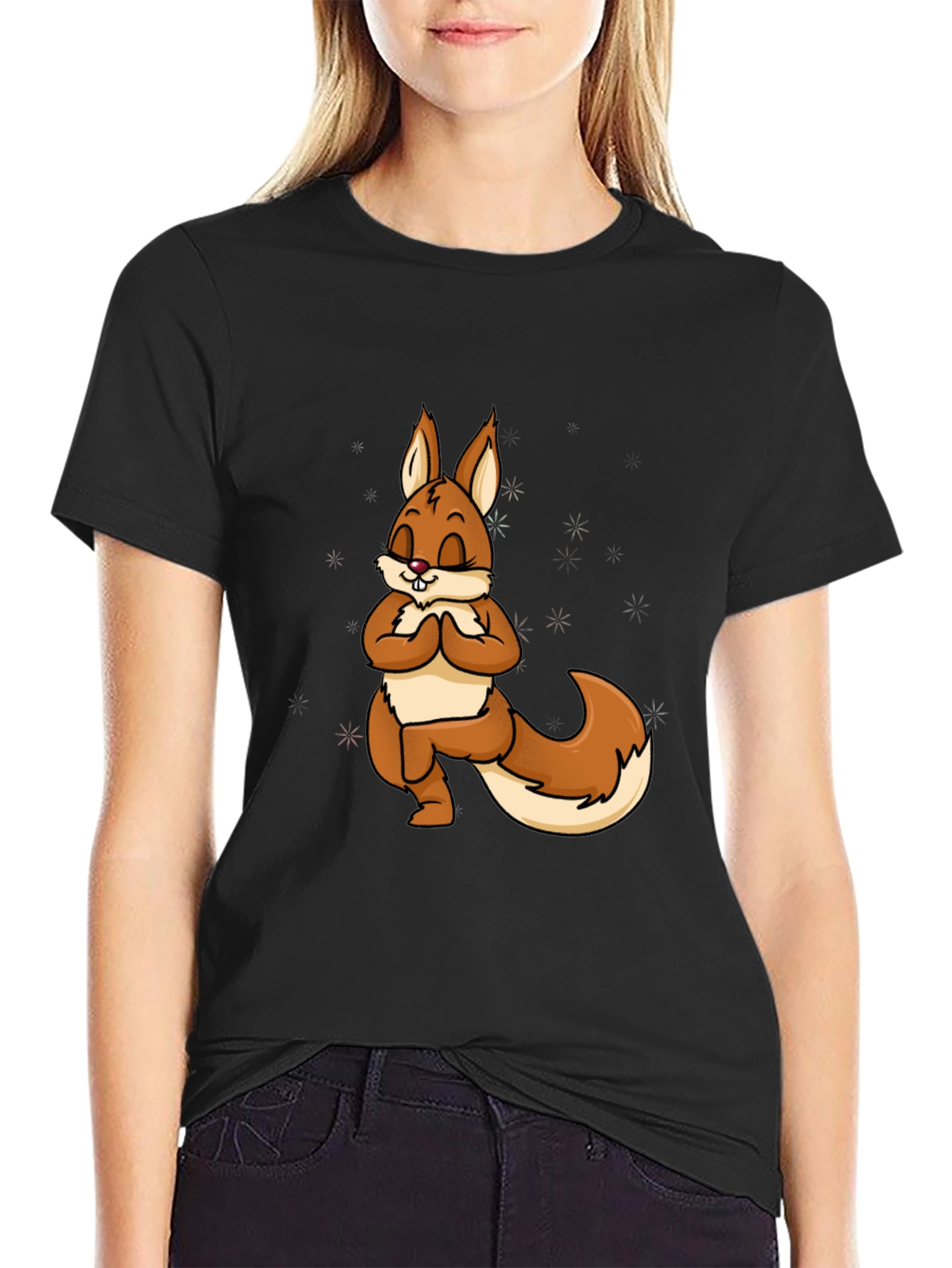 Squirrel Yoga T-Shirt - Meditating Rodent Tee