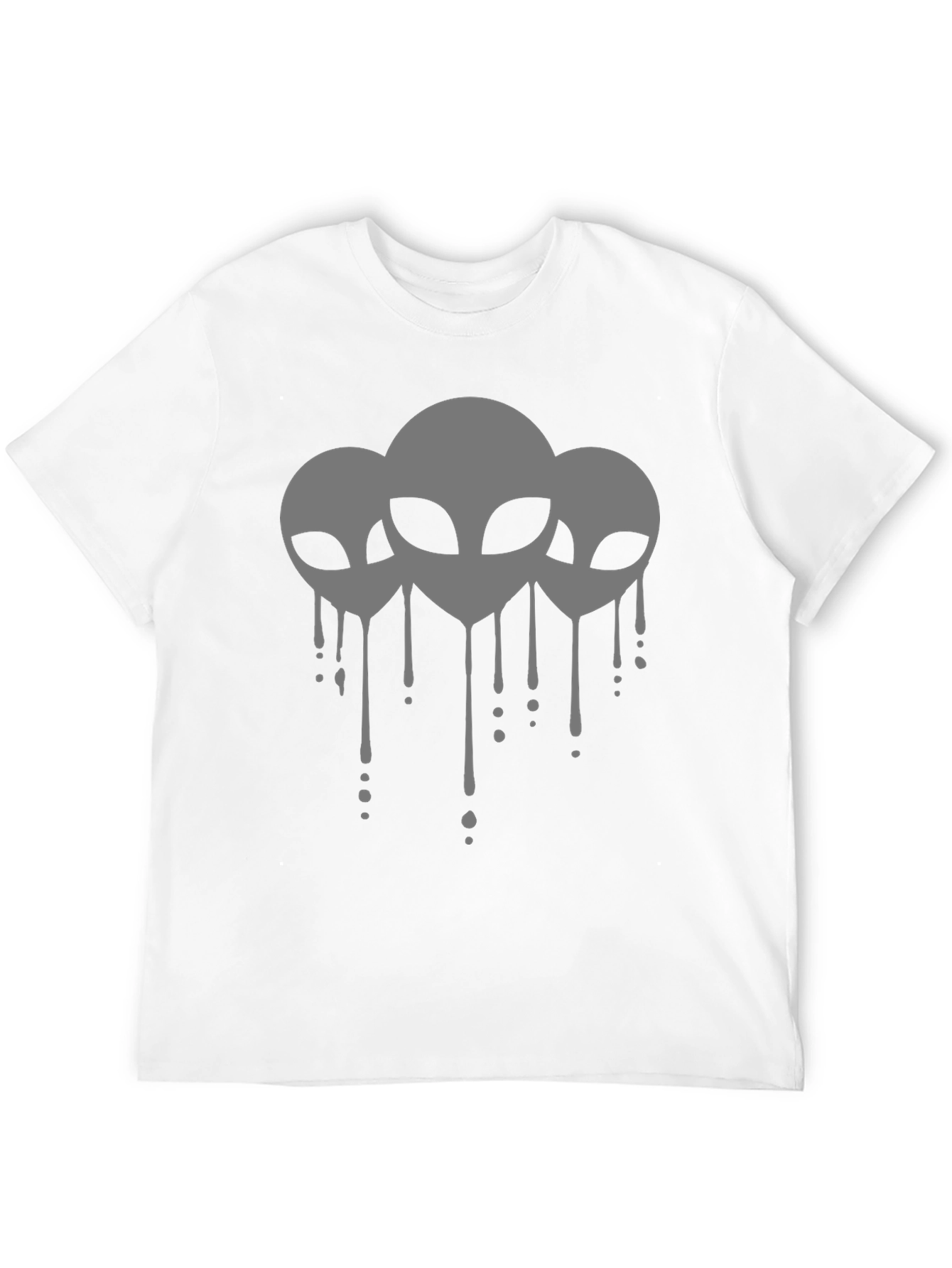 Alien Drip Graphic Tee - Black Crew Neck T-Shirt