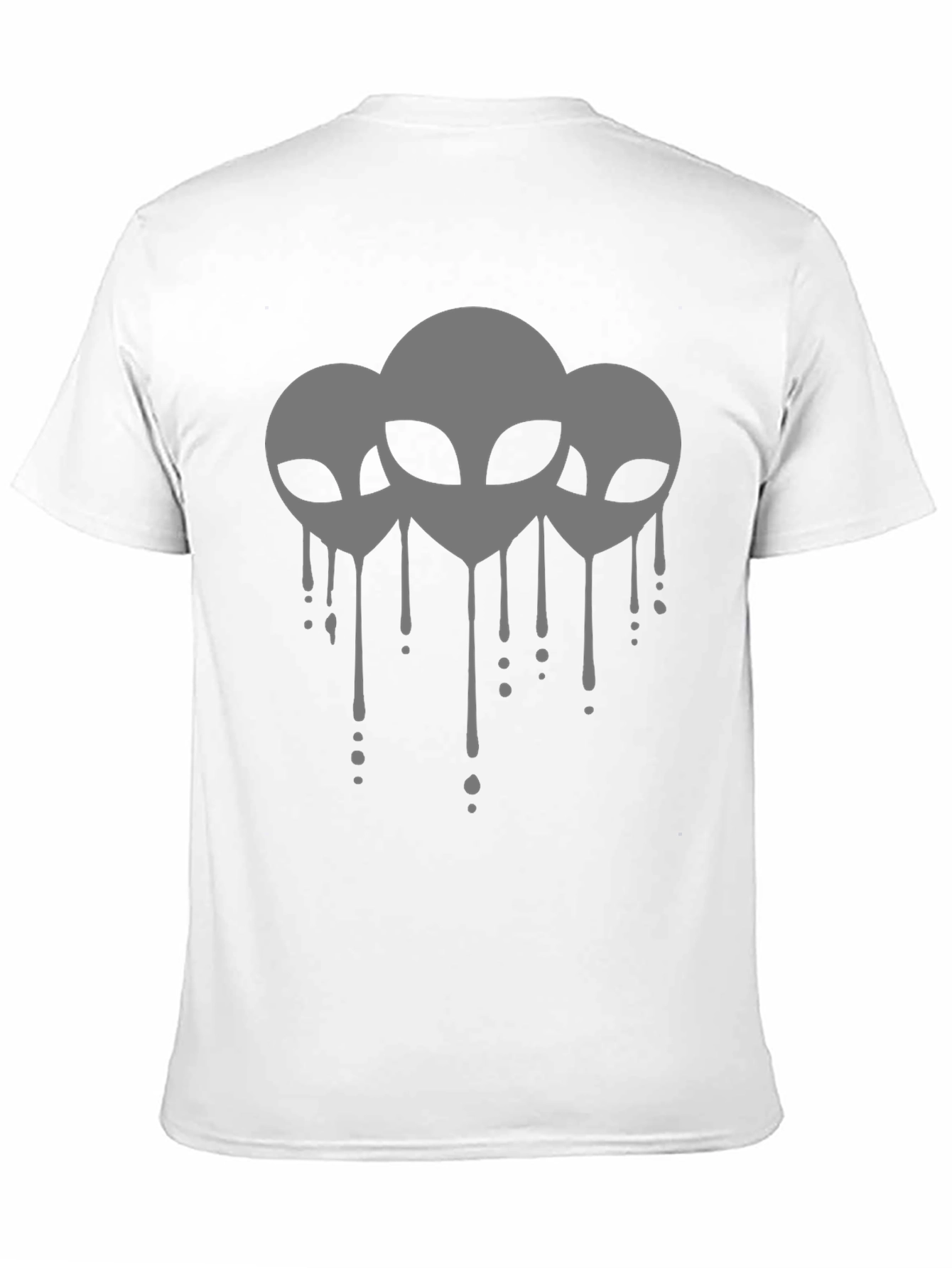 Alien Drip Graphic Tee - Black Crew Neck T-Shirt